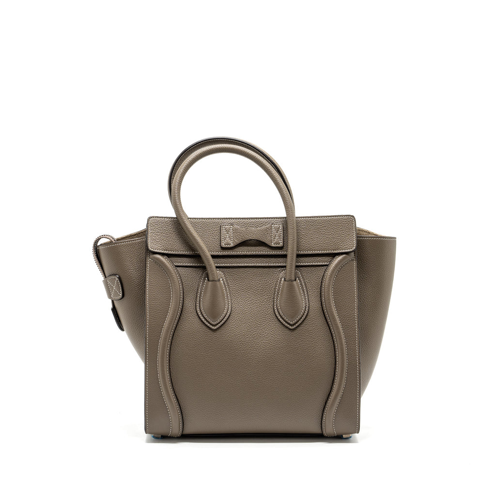 MICRO LUGGAGE BAG CALFSKIN GREY SHW