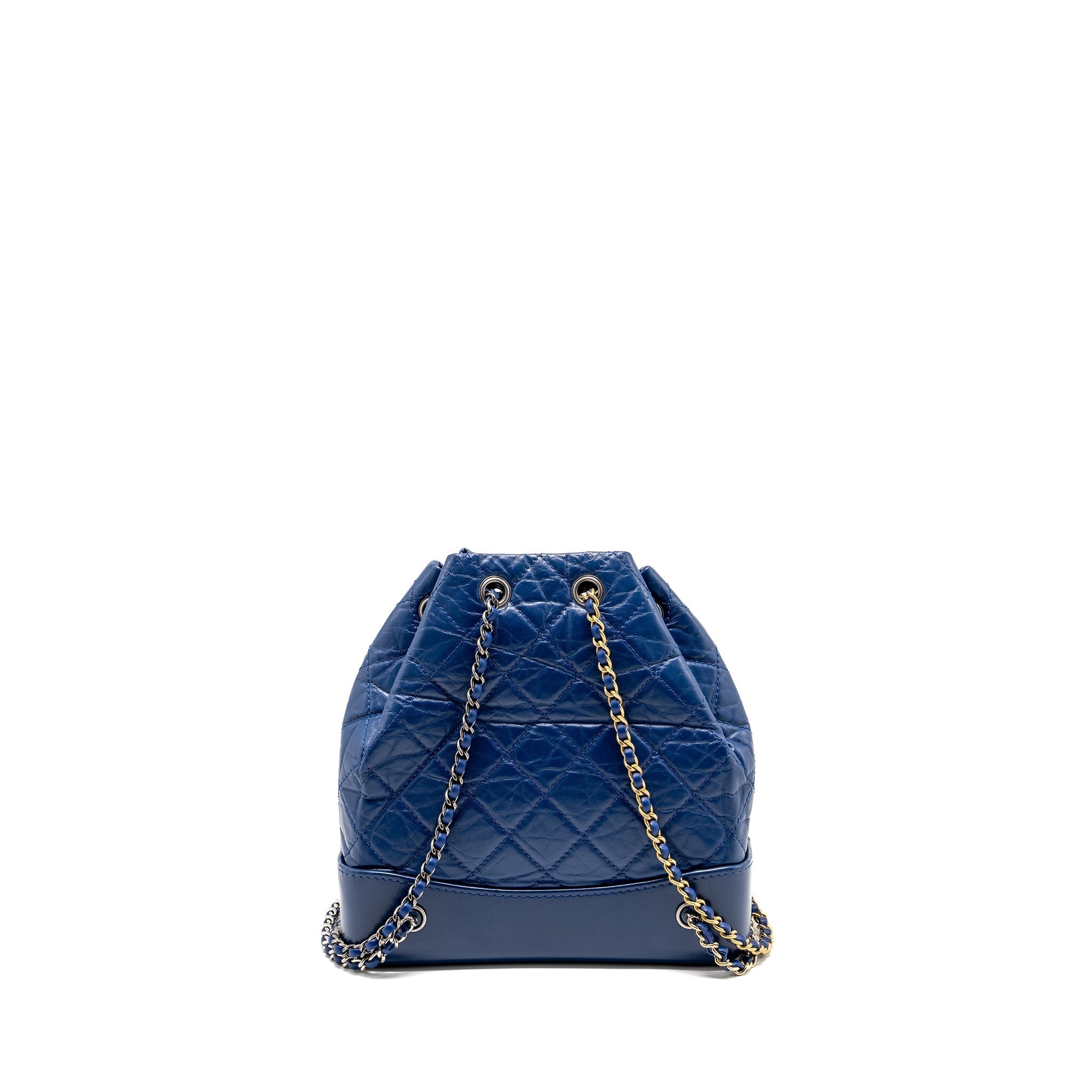 GABRIELLE BACKPACK AGED CALFSKIN BLUE MULTICOLOUR HARDWARE