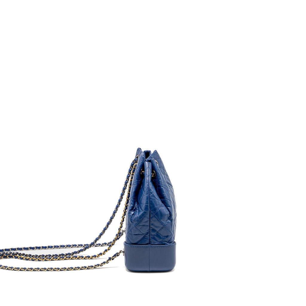 GABRIELLE BACKPACK AGED CALFSKIN BLUE MULTICOLOUR HARDWARE