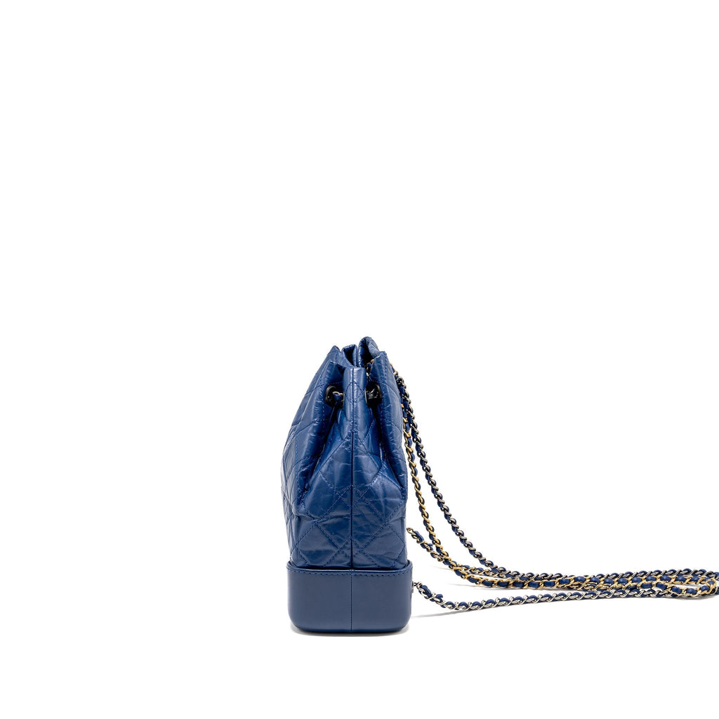 GABRIELLE BACKPACK AGED CALFSKIN BLUE MULTICOLOUR HARDWARE