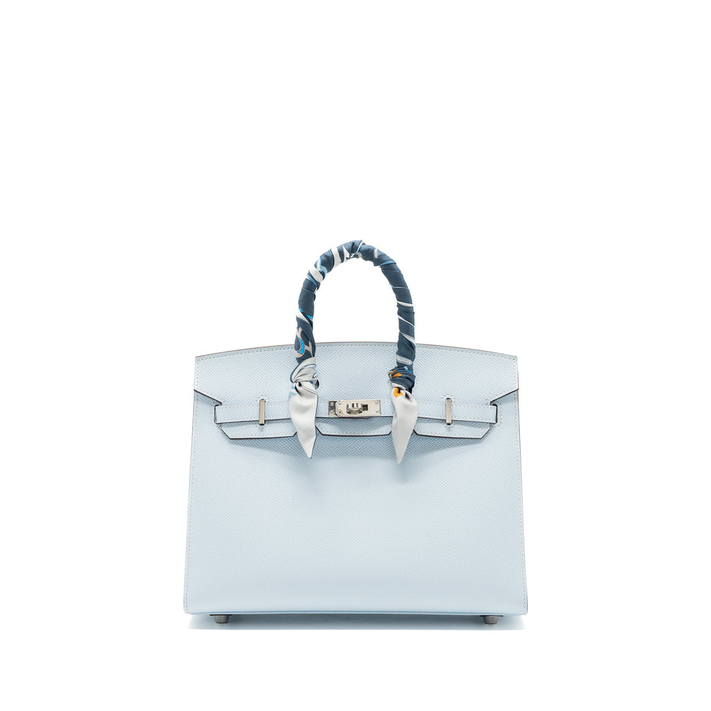 HERMES BIRKIN 25 EPSOM BLUE BRUME SHW