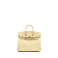 HERMES BIRKIN 25 SPECIAL ORDER MAT ALLIGATOR MISSISSIPPIENSIS VANILLE / GRIS PERLE LGHW