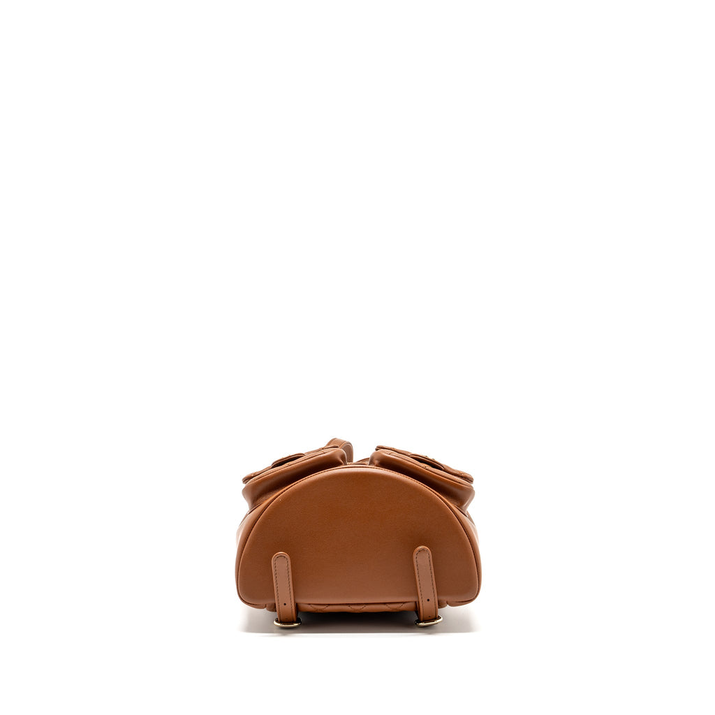 23A TRIPLE PACK BACKPACK CALFSKIN CARAMEL LGHW (MICROCHIP)
