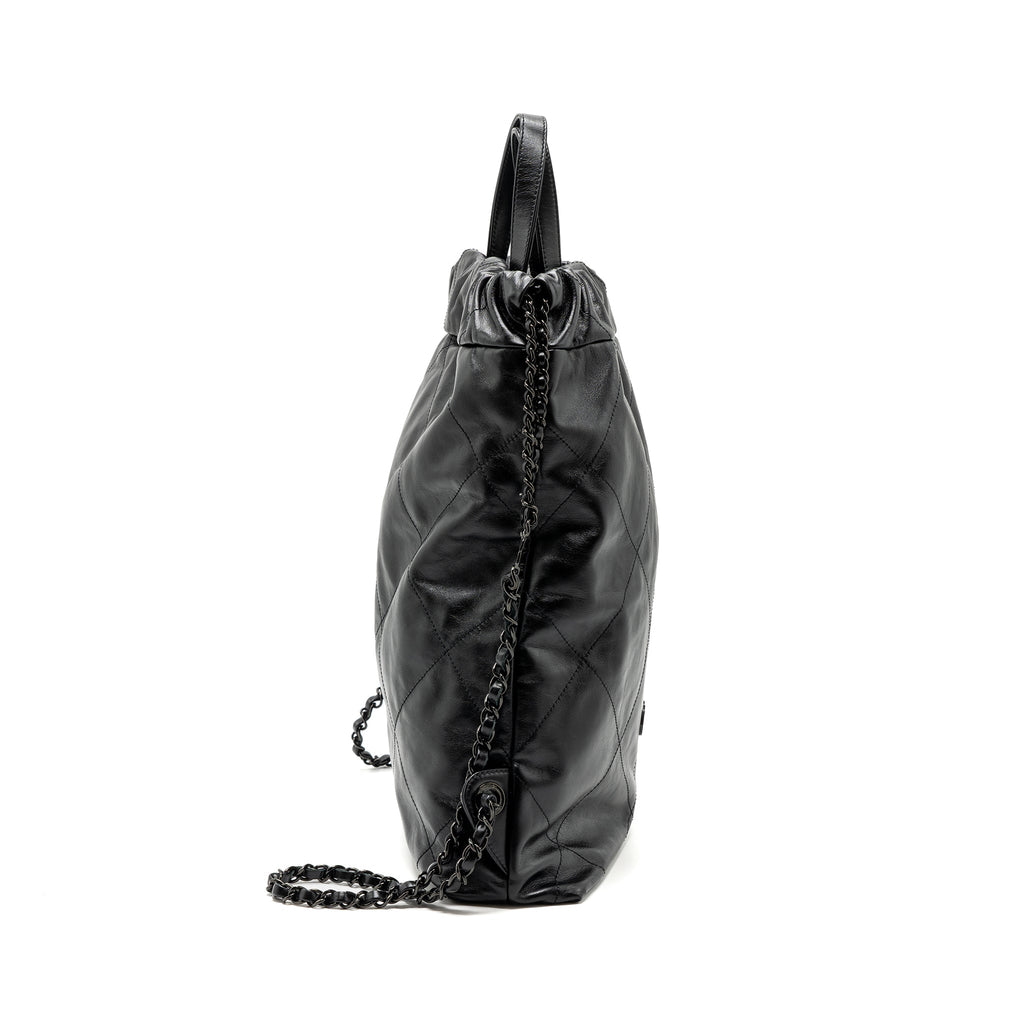 22 BACKPACK CALFSKIN SO BLACK / BLACK HARDWARE (MICROCHIP)