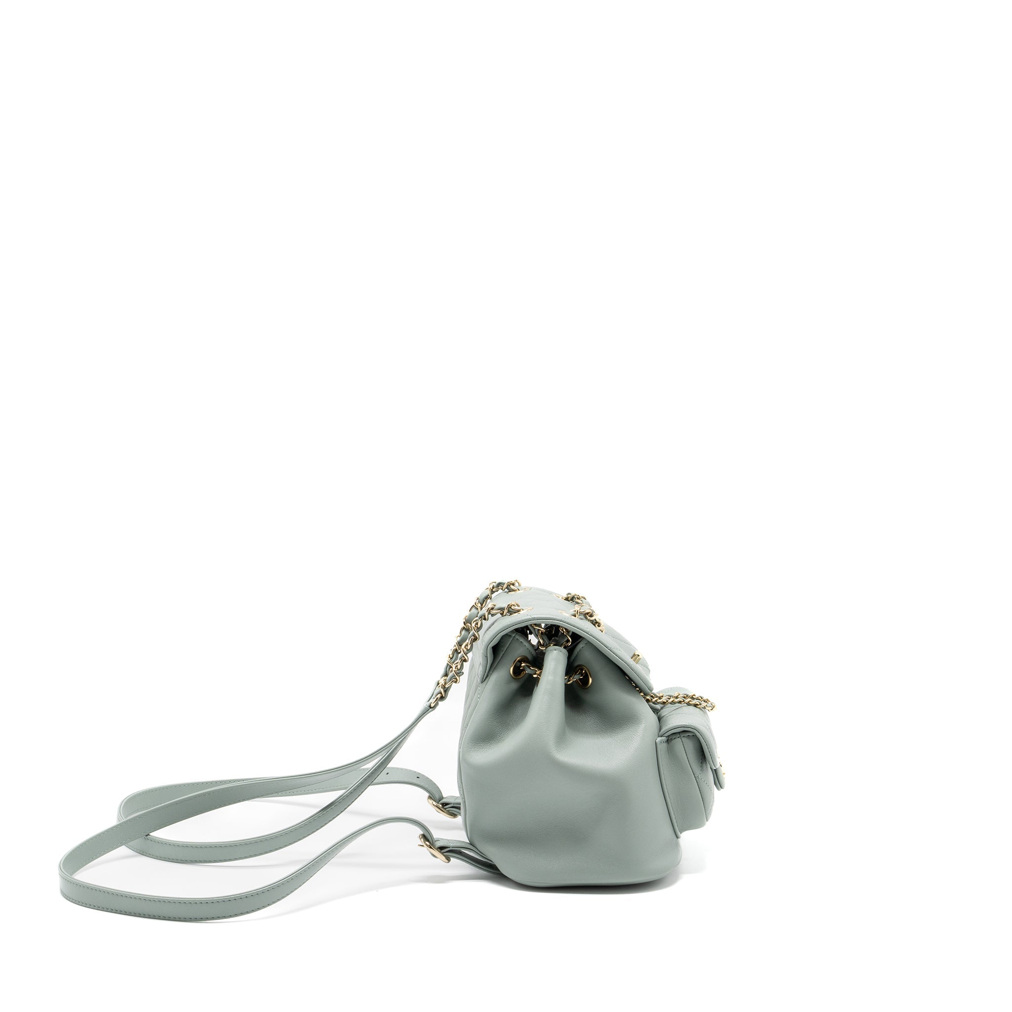 23C MINI DUMA BACKPACK CALFSKIN LIGHT GREY LGHW (MICROCHIP)