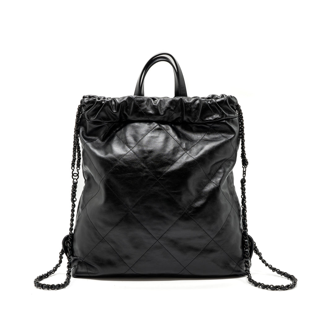 22 BACKPACK CALFSKIN SO BLACK / BLACK HARDWARE (MICROCHIP)