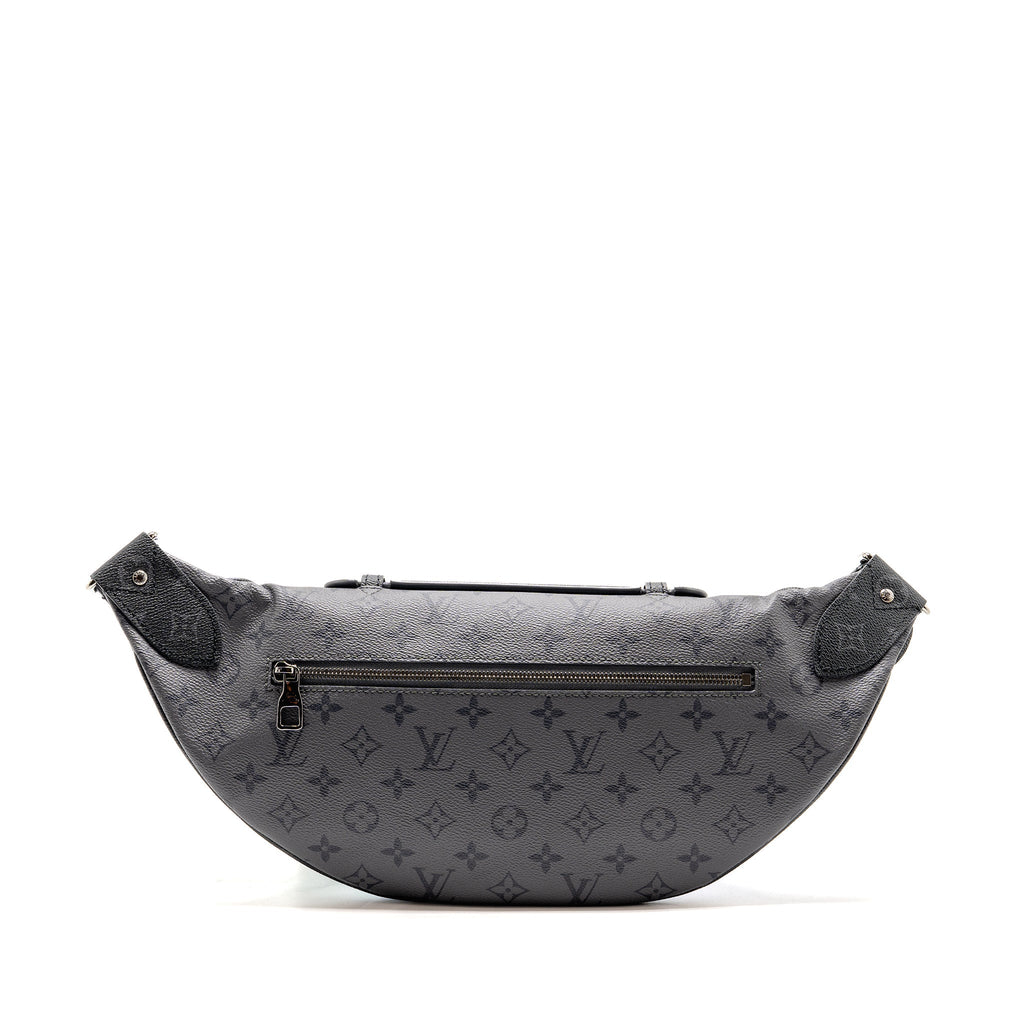 X YAYOI KUSAMA REVERSE MONOGRAM ECLIPSE MAXI BUMBAG CANVAS GREY/ MULTICOLOUR DARK SILVER HARDWARE