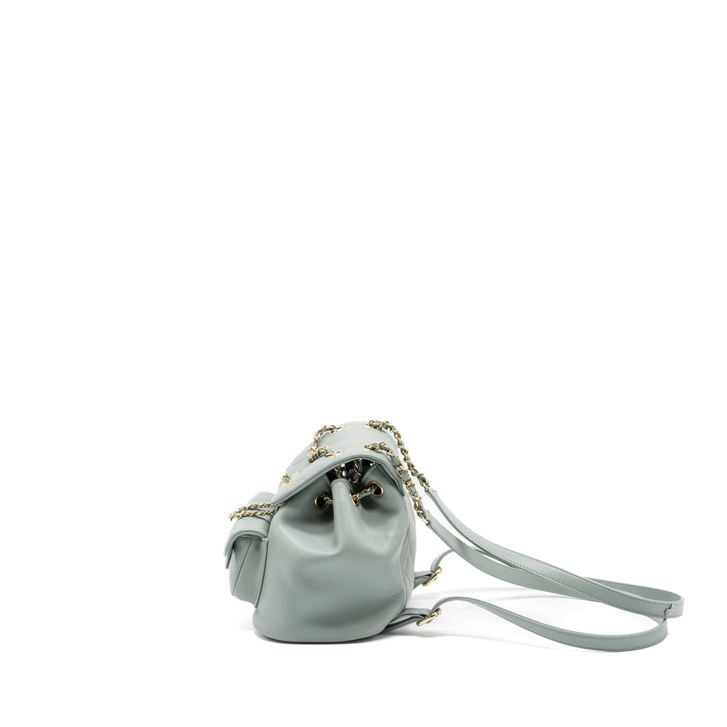 23C MINI DUMA BACKPACK CALFSKIN LIGHT GREY LGHW (MICROCHIP)