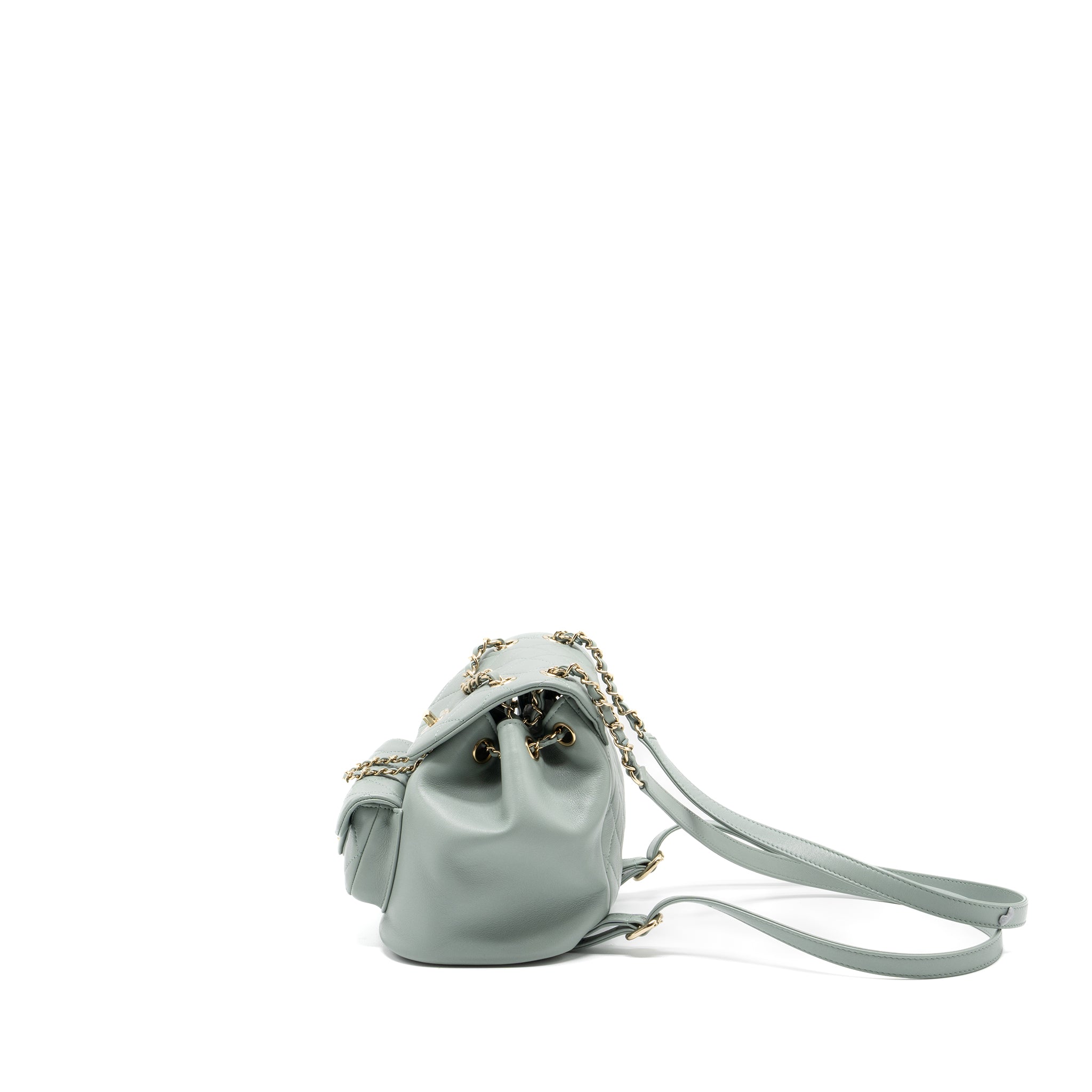 23C MINI DUMA BACKPACK CALFSKIN LIGHT GREY LGHW (MICROCHIP)