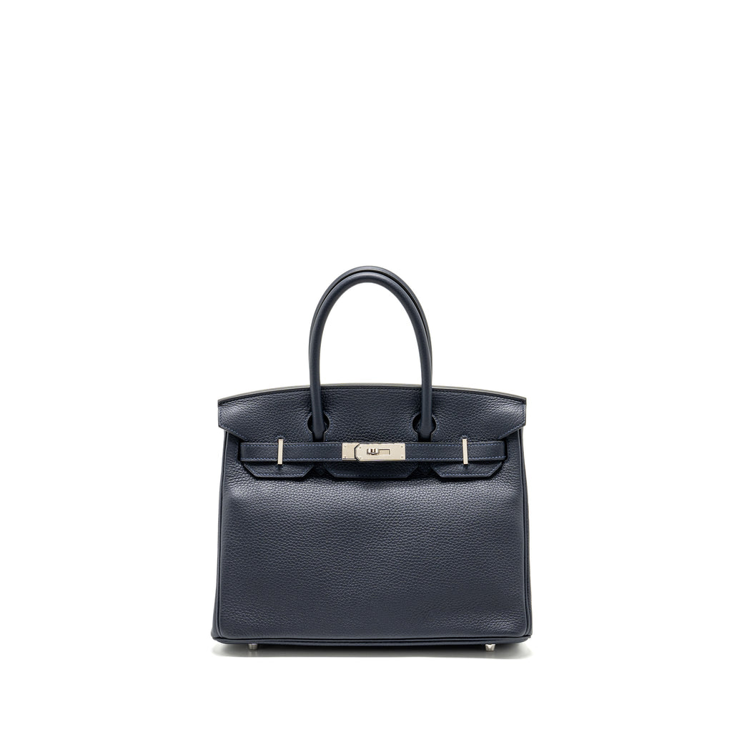 HERMES BIRKIN 30 CLEMENCE BLUE NUIT/ ROSE POURPRE SHW