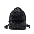 COCO COCOON BACKPACK QUILTED NYLON/LEATHER BLACK GHW