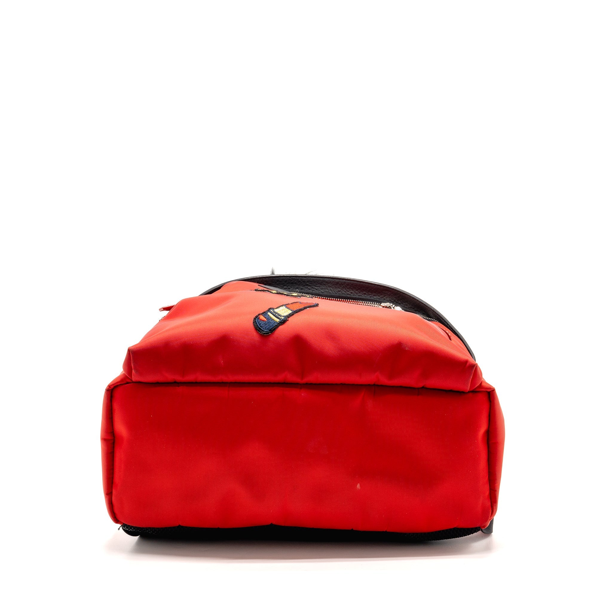 MONSTER BACKPACK NYLON/LEATHER RED/MULTICOLOUR SHW