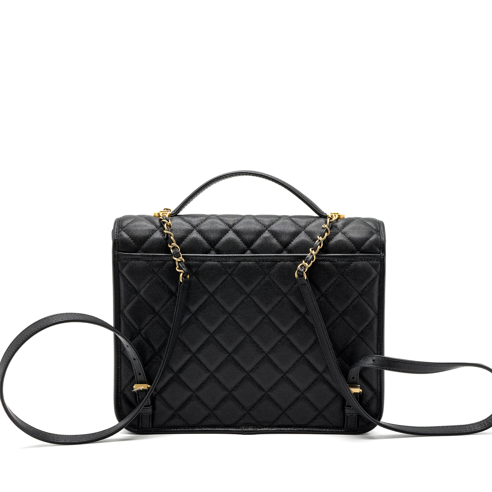 22K LARGE BACKPACK CAVIAR BLACK GHW(MICROCHIP)