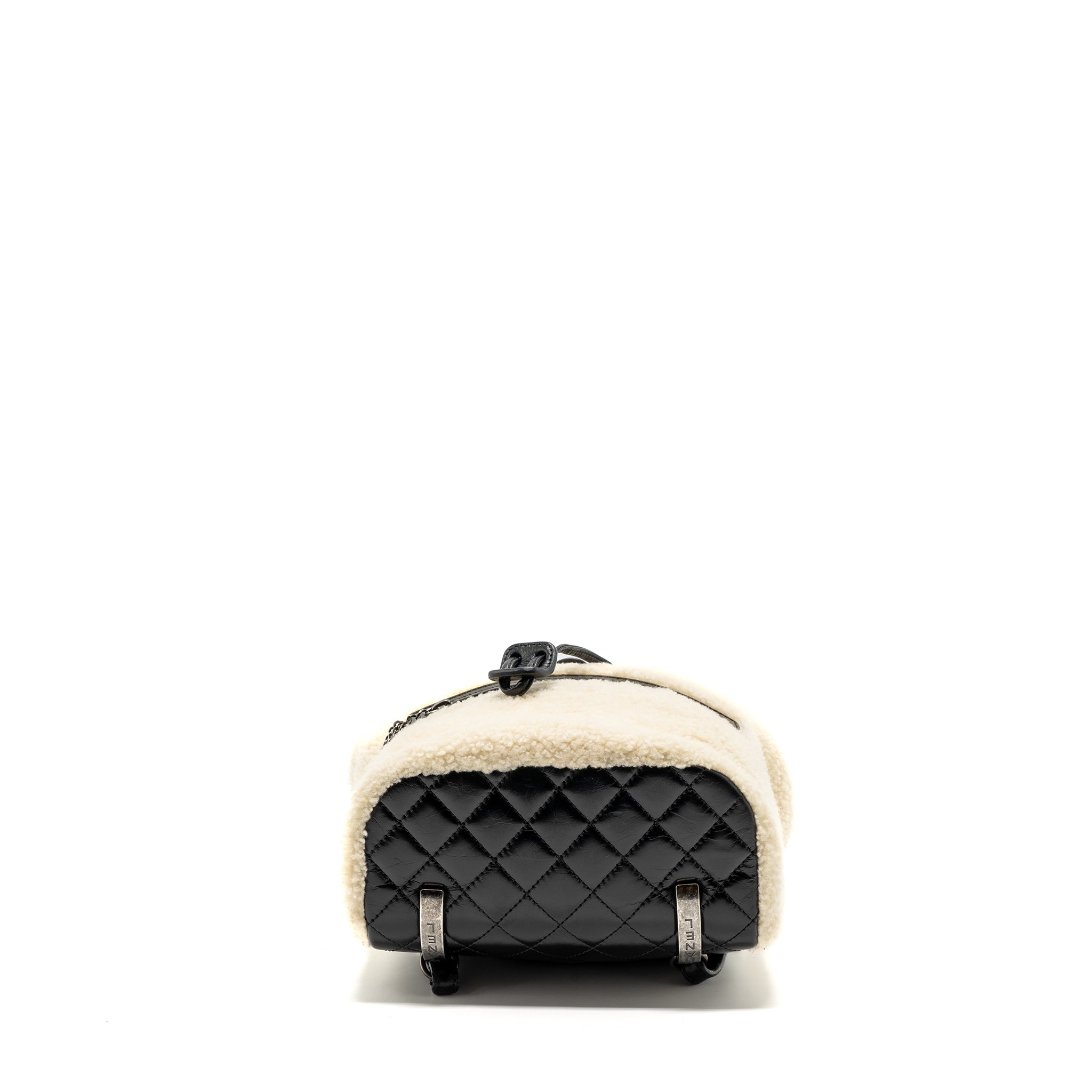 SMALL MOUNTAIN BACKPACK QUILTED CALFSKIN / SHEARLING MULTICOLOUR RUTHENIUM HARDWARE