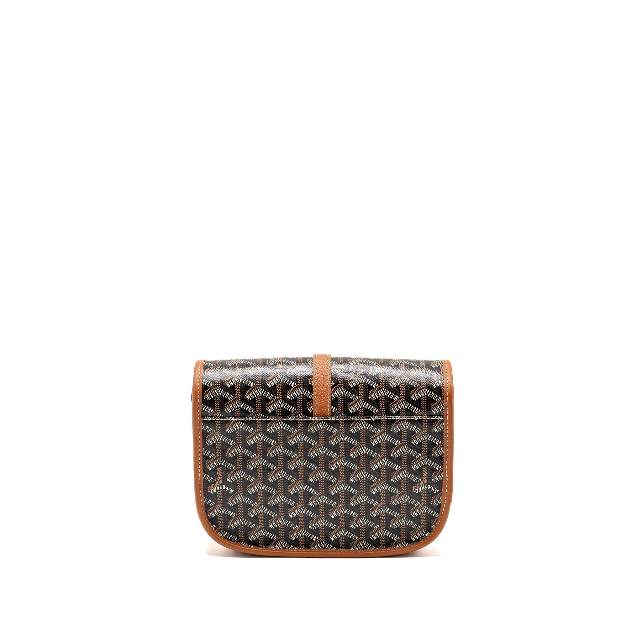 BELVEDERE PM MESSENGER BAG GOYARDINE CANVAS / CALFSKIN BLACK/TAN SHW