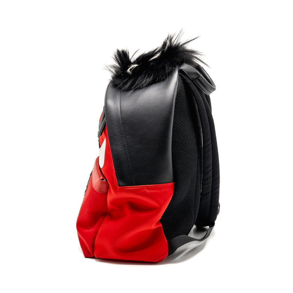 MONSTER BACKPACK NYLON/LEATHER RED/MULTICOLOUR SHW