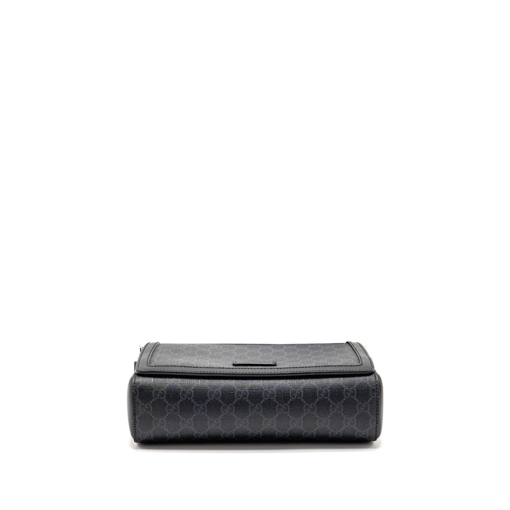 MESSENGER BAG GG SUPREME CANVAS BLACK MULTICOLOUR STRAP SHW