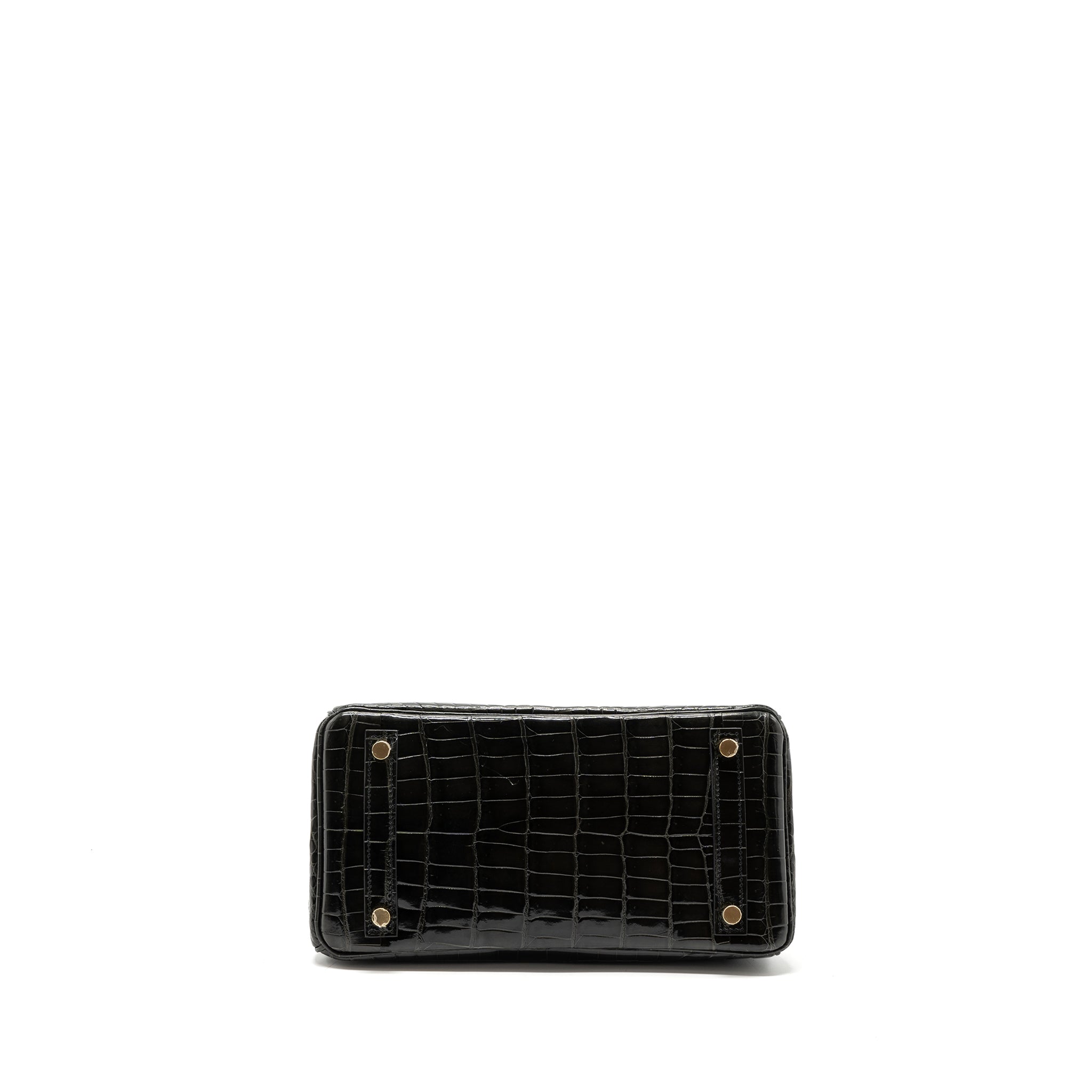 HERMES BIRKIN 25 SHINY CROCODILE NILOTICUS 88 GRAPHITE GHW