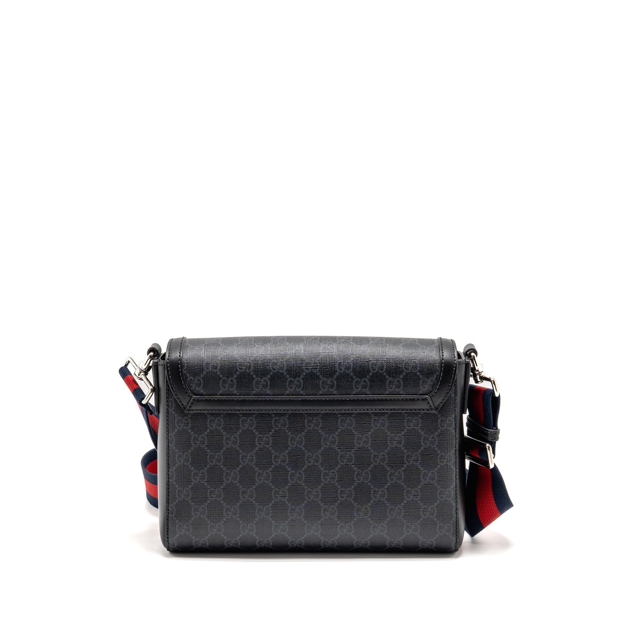 MESSENGER BAG GG SUPREME CANVAS BLACK MULTICOLOUR STRAP SHW
