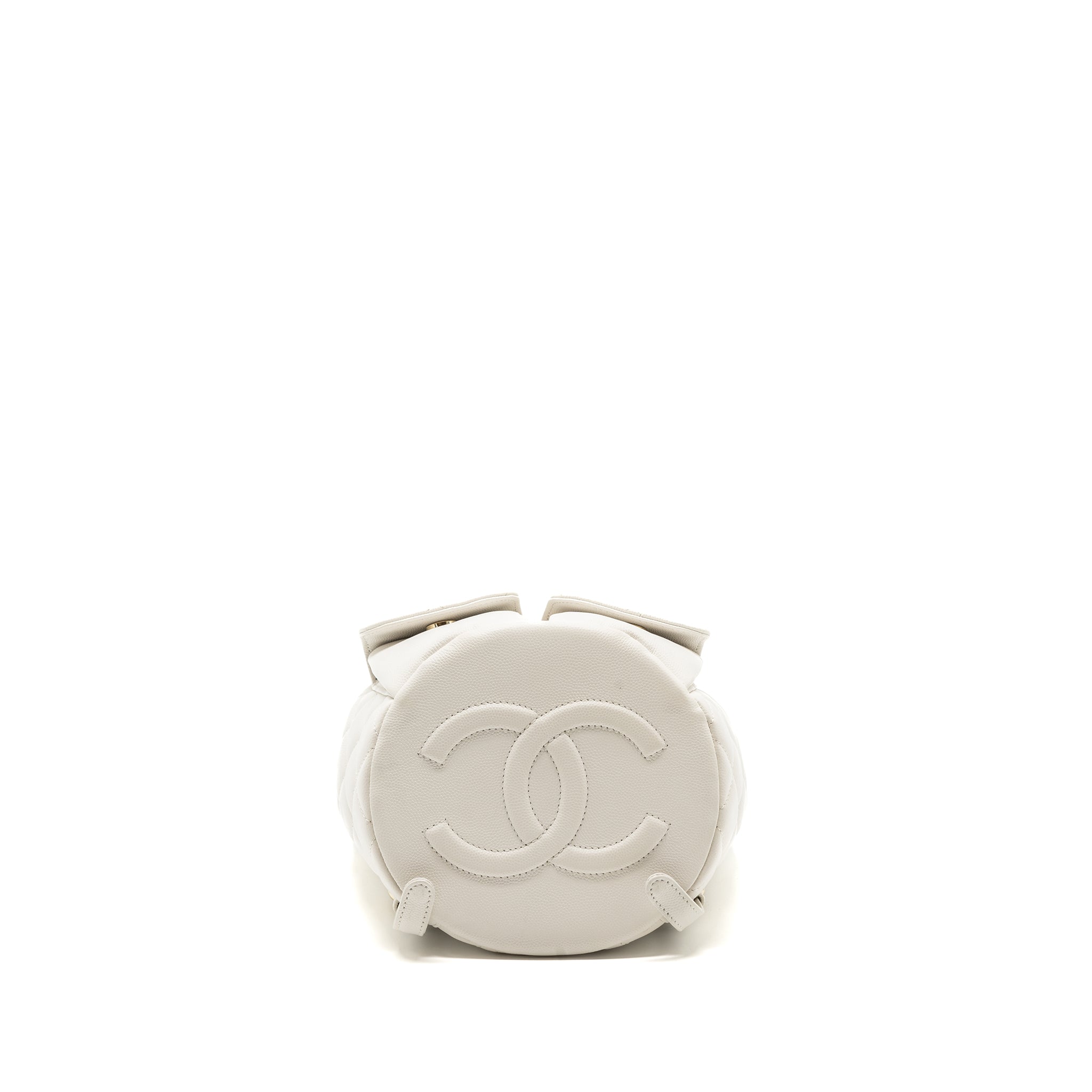 22S MINI BACKPACK GRAINED CALFSKIN WHITE LGHW(MICROCHIP)