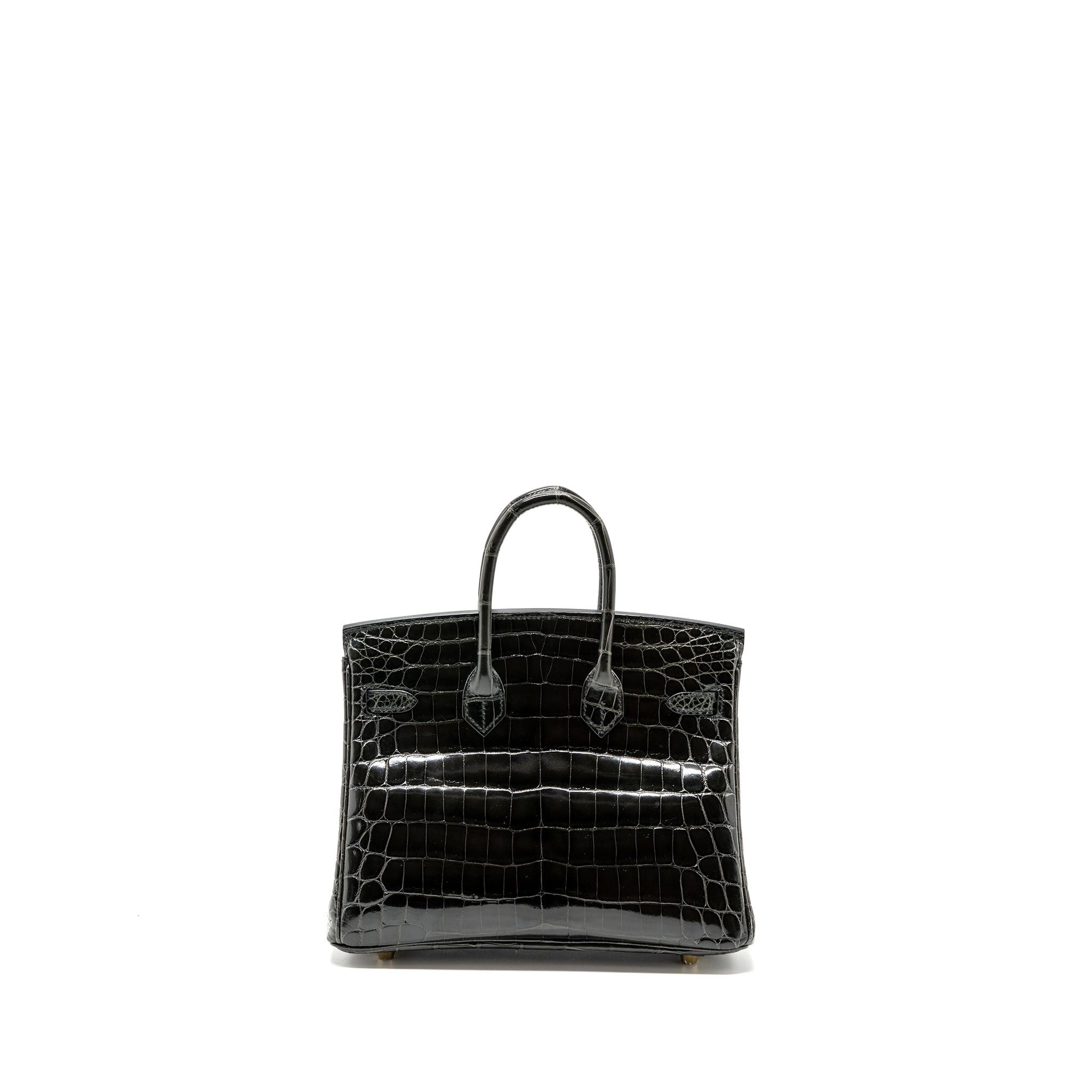 HERMES BIRKIN 25 SHINY CROCODILE NILOTICUS 88 GRAPHITE GHW