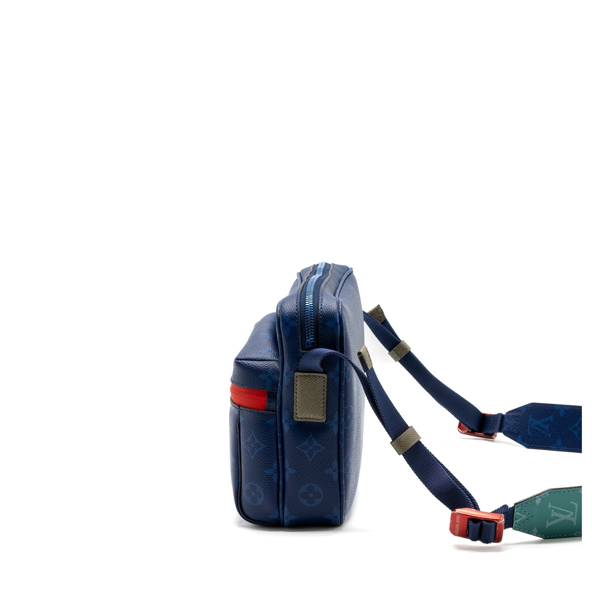 MESSENGER BAG MONOGRAM CANVAS PACIFIC BLUE/ MULTICOLOUR HARDWARE