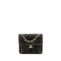 23S FLAP BACKPACK DENIM DARK BLUE WITH BRUSHED GHW (MICROCHIP)