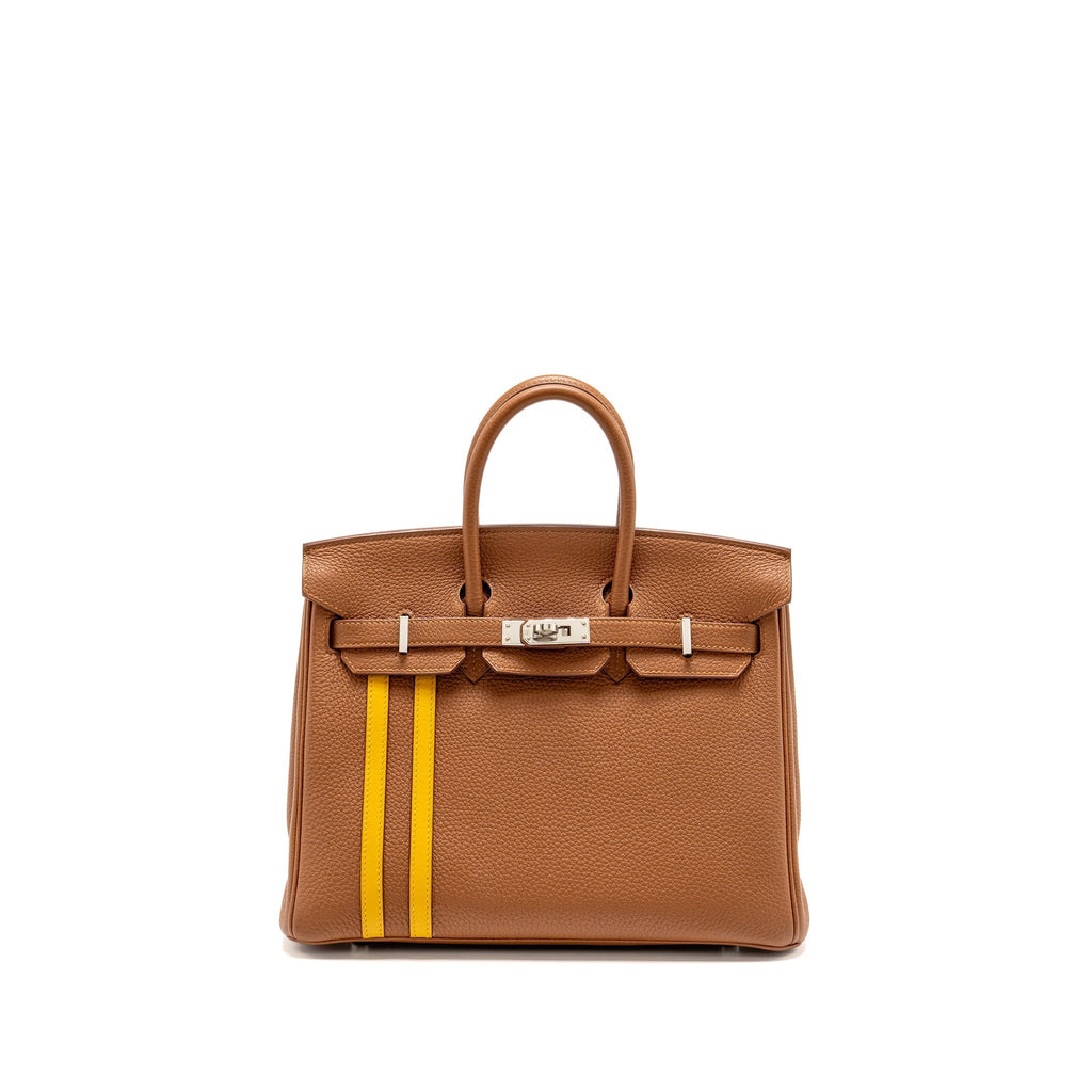 HERMES BIRKIN 25 OFFICER TOGO/SWIFT GOLD/AMBRE SHW