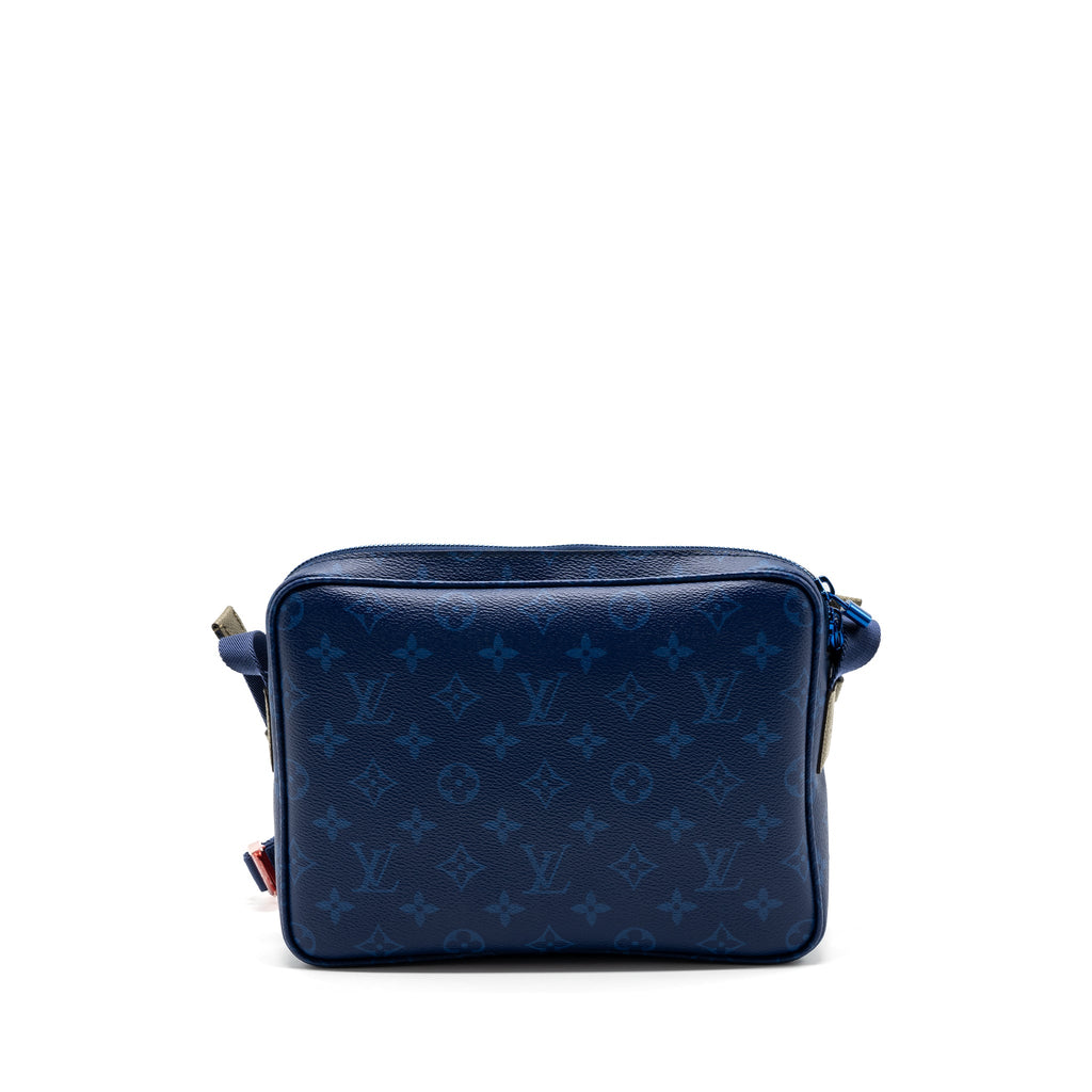 MESSENGER BAG MONOGRAM CANVAS PACIFIC BLUE/ MULTICOLOUR HARDWARE