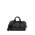 KEEPALL BANDOULIERE 25 MONOGRAM TAURILLON LEATHER BLACK WITH BLACK HARDWARE