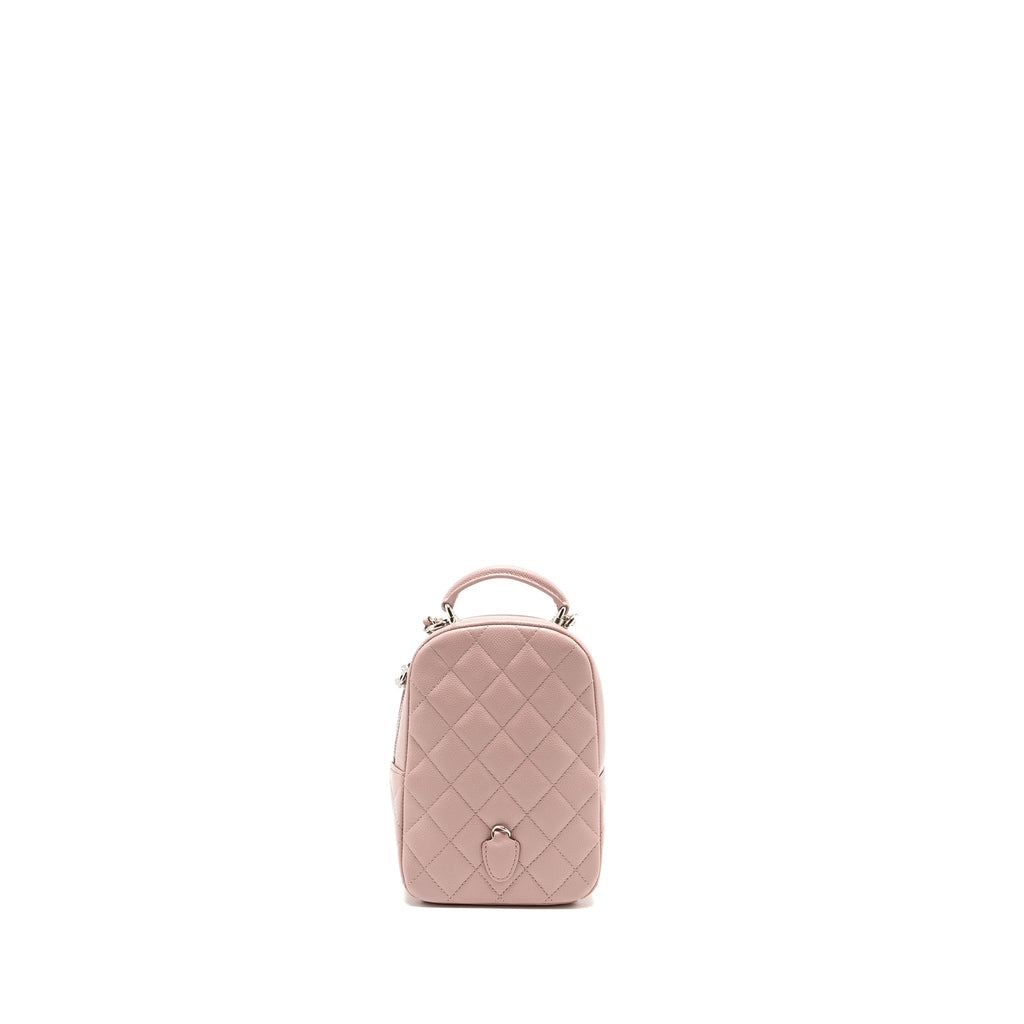24P CLASSIC MINI BACKPACK CAVIAR LIGHT PINK SHW (MICROCHIP)