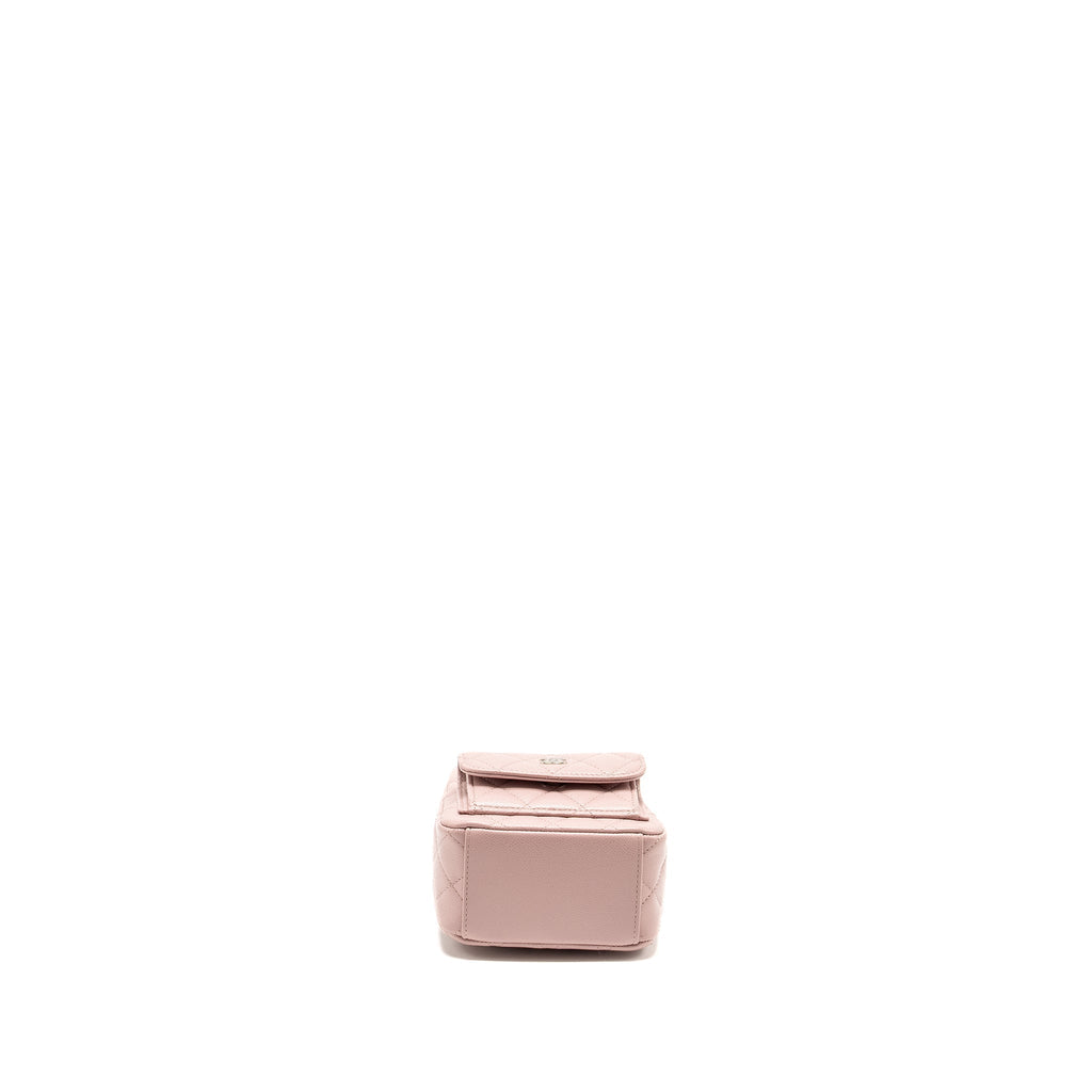 24P CLASSIC MINI BACKPACK CAVIAR LIGHT PINK SHW (MICROCHIP)