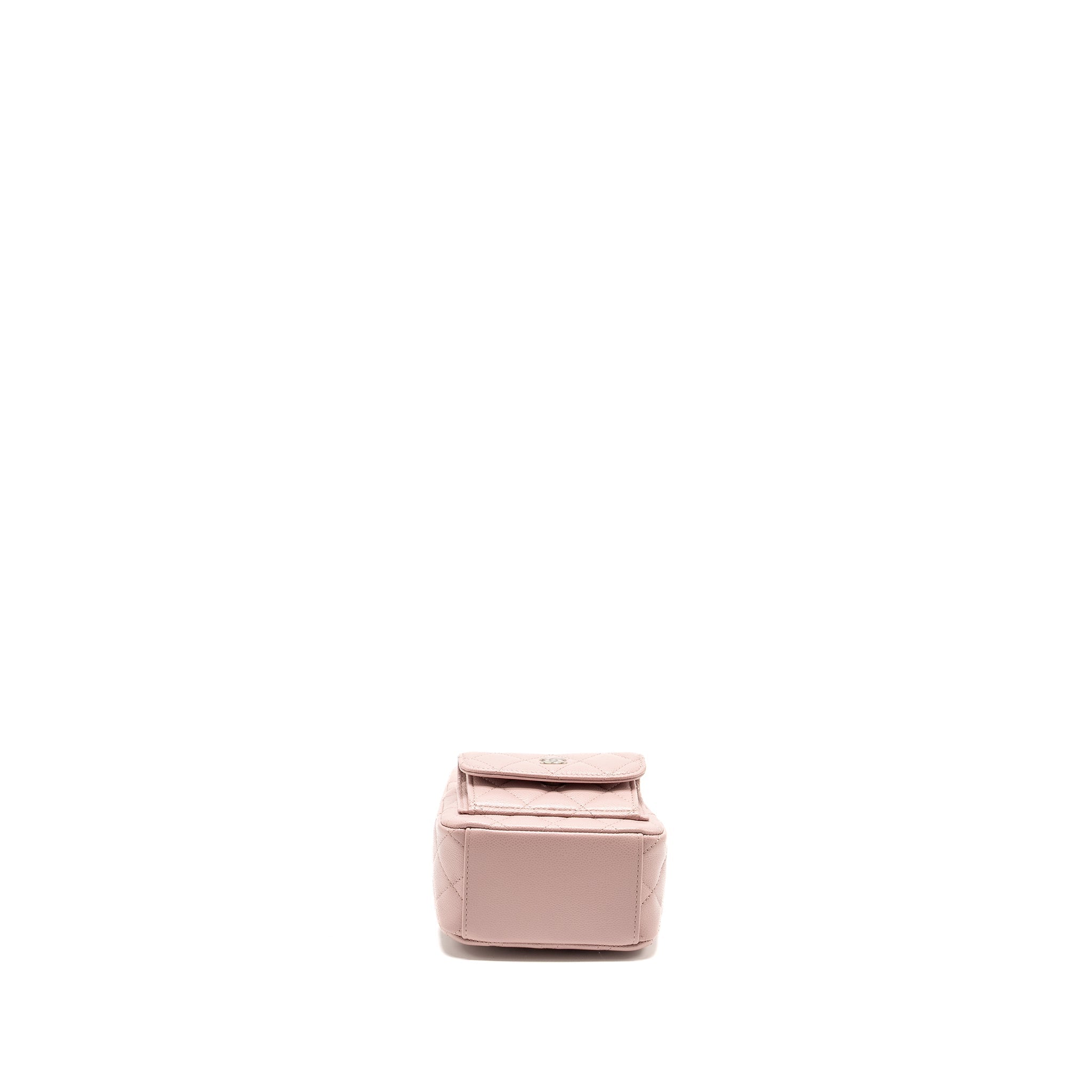 24P CLASSIC MINI BACKPACK CAVIAR LIGHT PINK SHW (MICROCHIP)