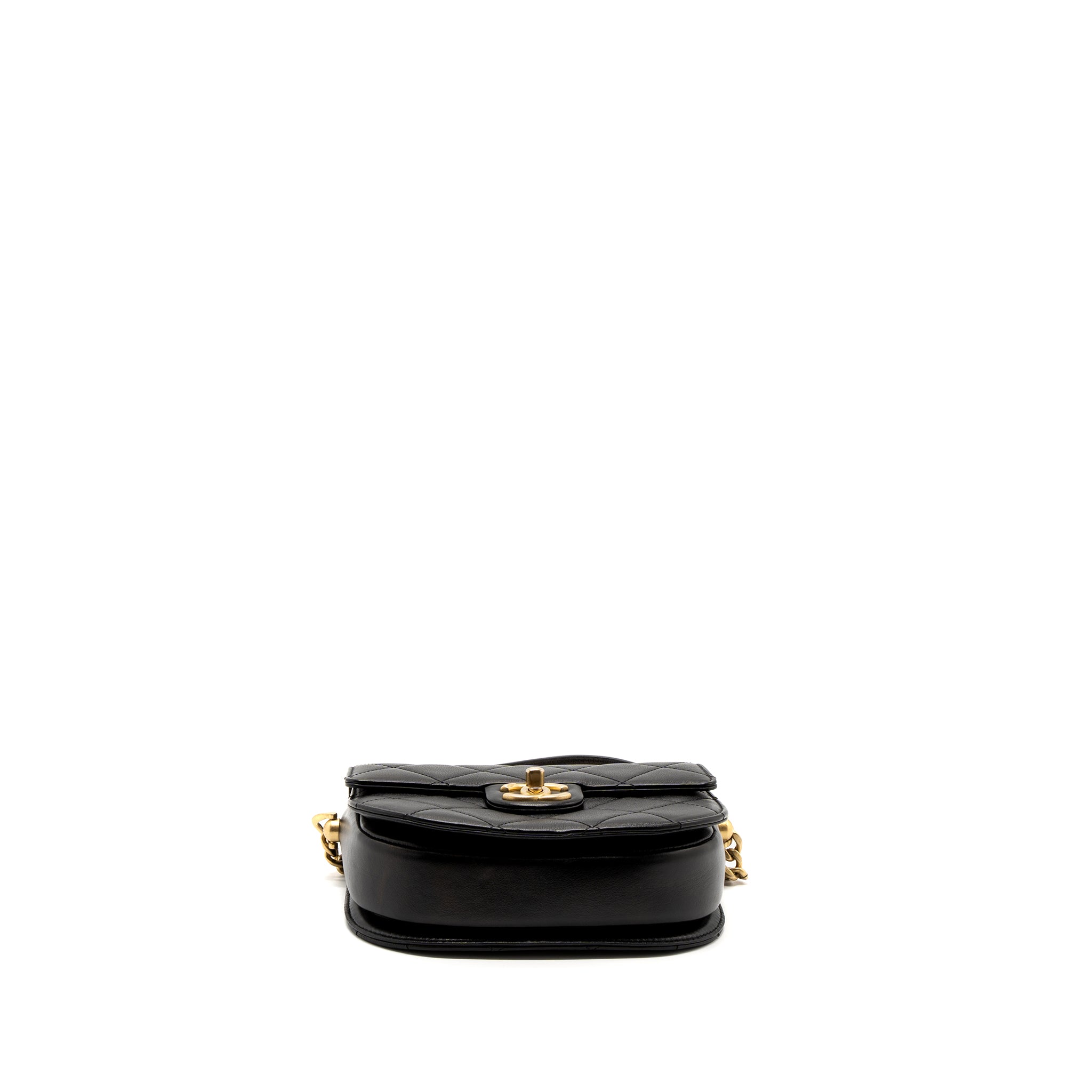 MESSENGER BAG CALFSKIN BLACK GHW