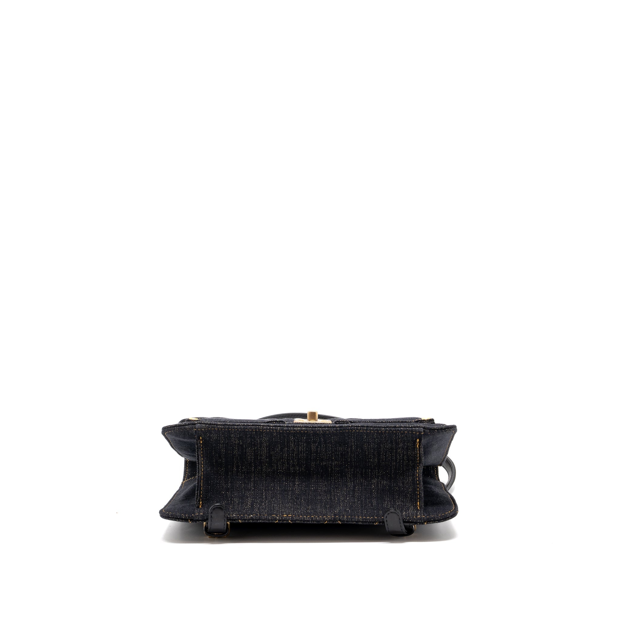 23S FLAP BACKPACK DENIM DARK BLUE BRUSHED GHW (MICROCHIP)