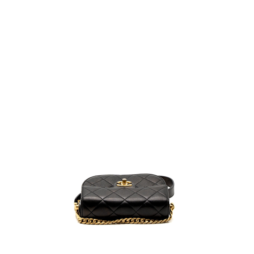MESSENGER BAG CALFSKIN BLACK GHW