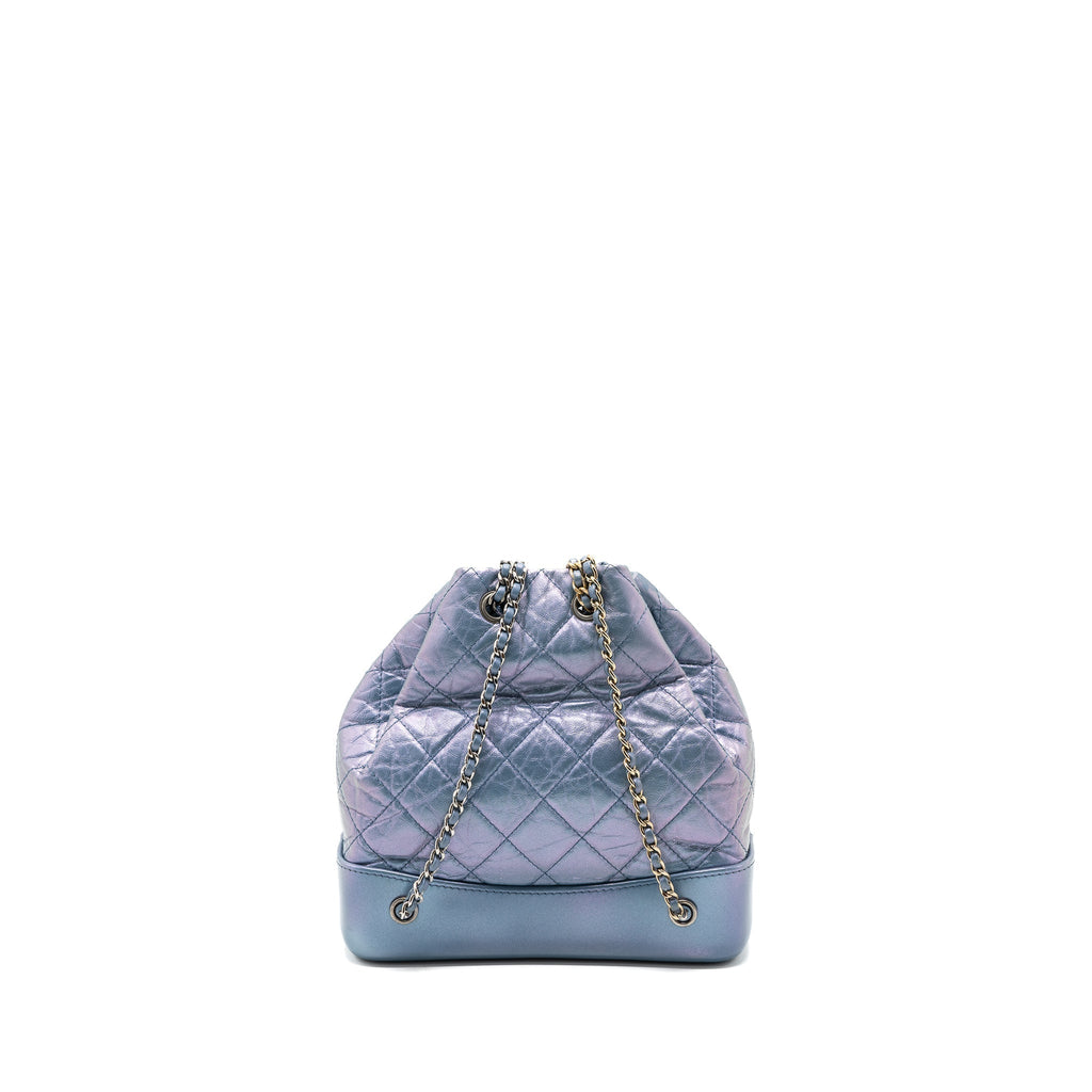 SMALL GABRIELLE BACKPACK CALFSKIN IRIDESCENT PURPLE MULTICOLOUR HARDWARE