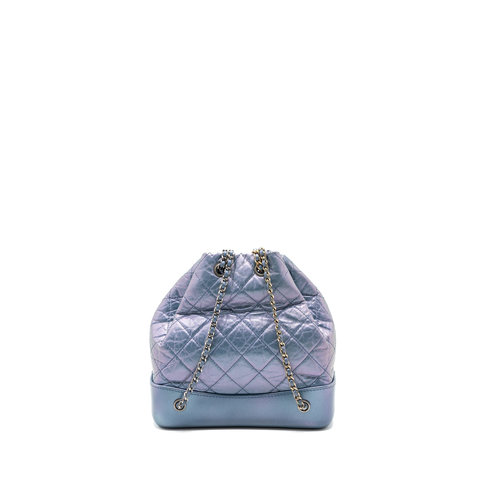 SMALL GABRIELLE BACKPACK CALFSKIN IRIDESCENT PURPLE MULTICOLOUR HARDWARE