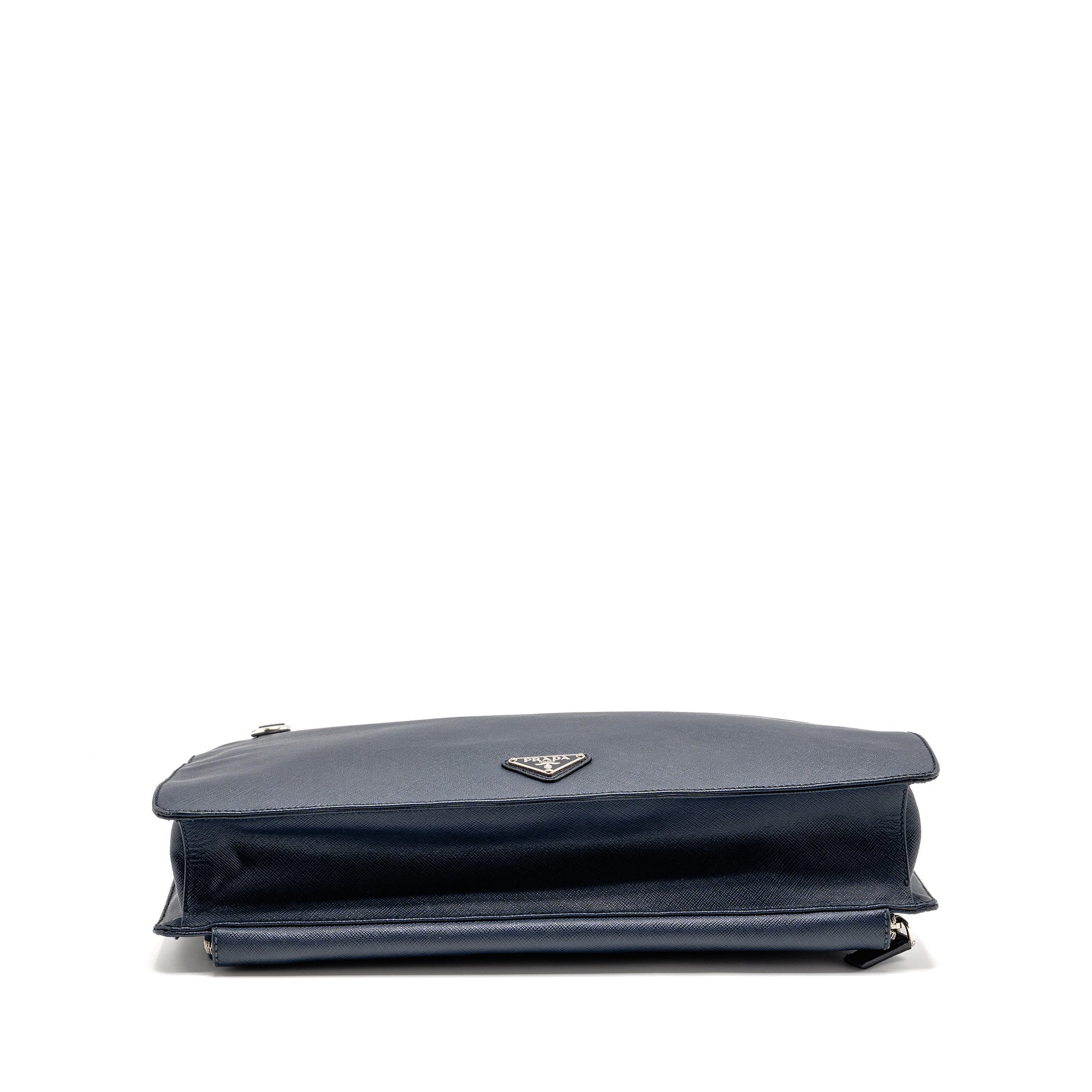 SAFFIANO TRAVEL BRIEFCASE CALFSKIN DARK BLUE SHW