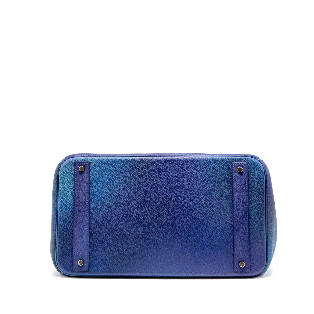 HERMES HAC BIRKIN 40 COSMOS LIMITED EDITION TOGO BLUE NUIT / VIOLET BRUSHED SHW