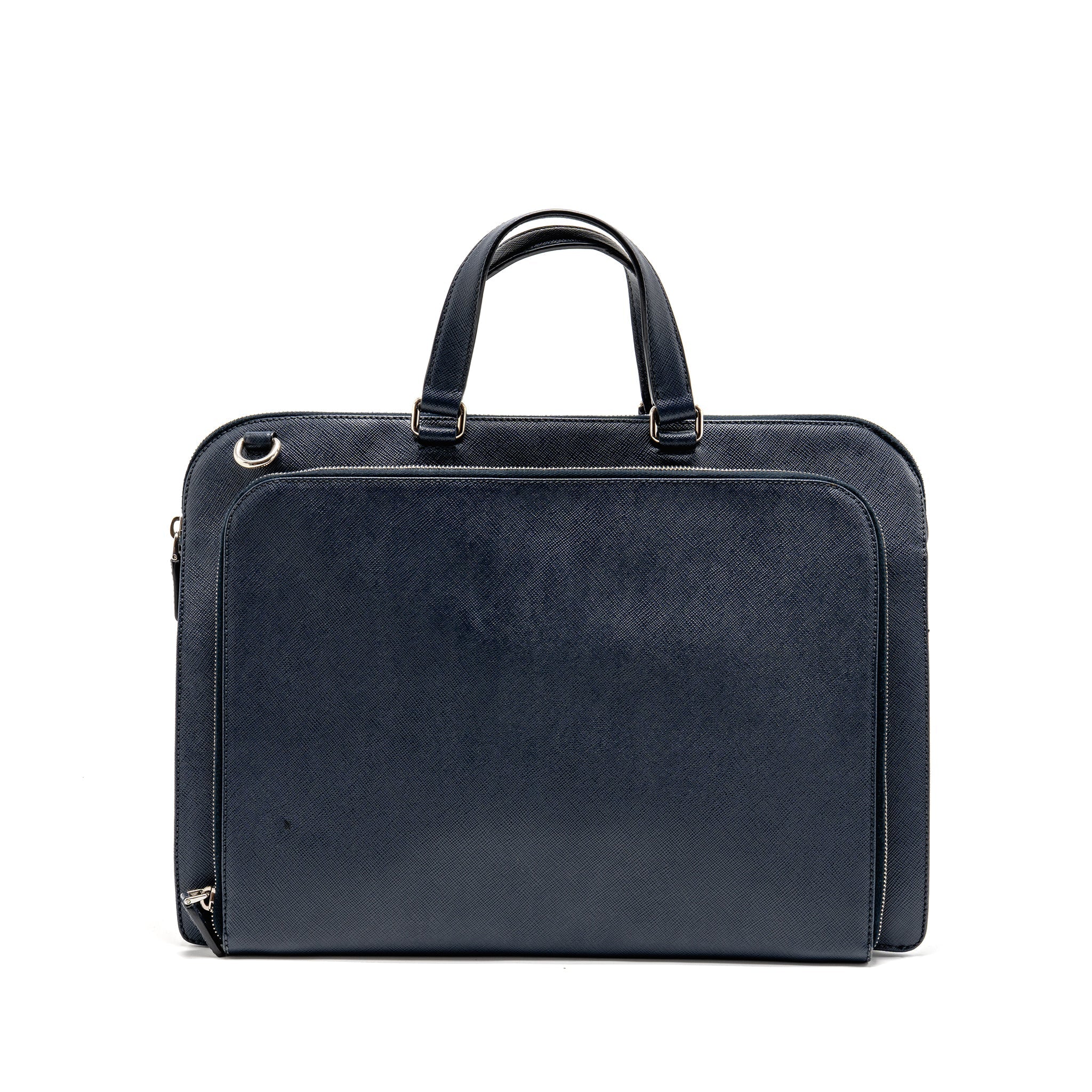 SAFFIANO TRAVEL BRIEFCASE CALFSKIN DARK BLUE SHW