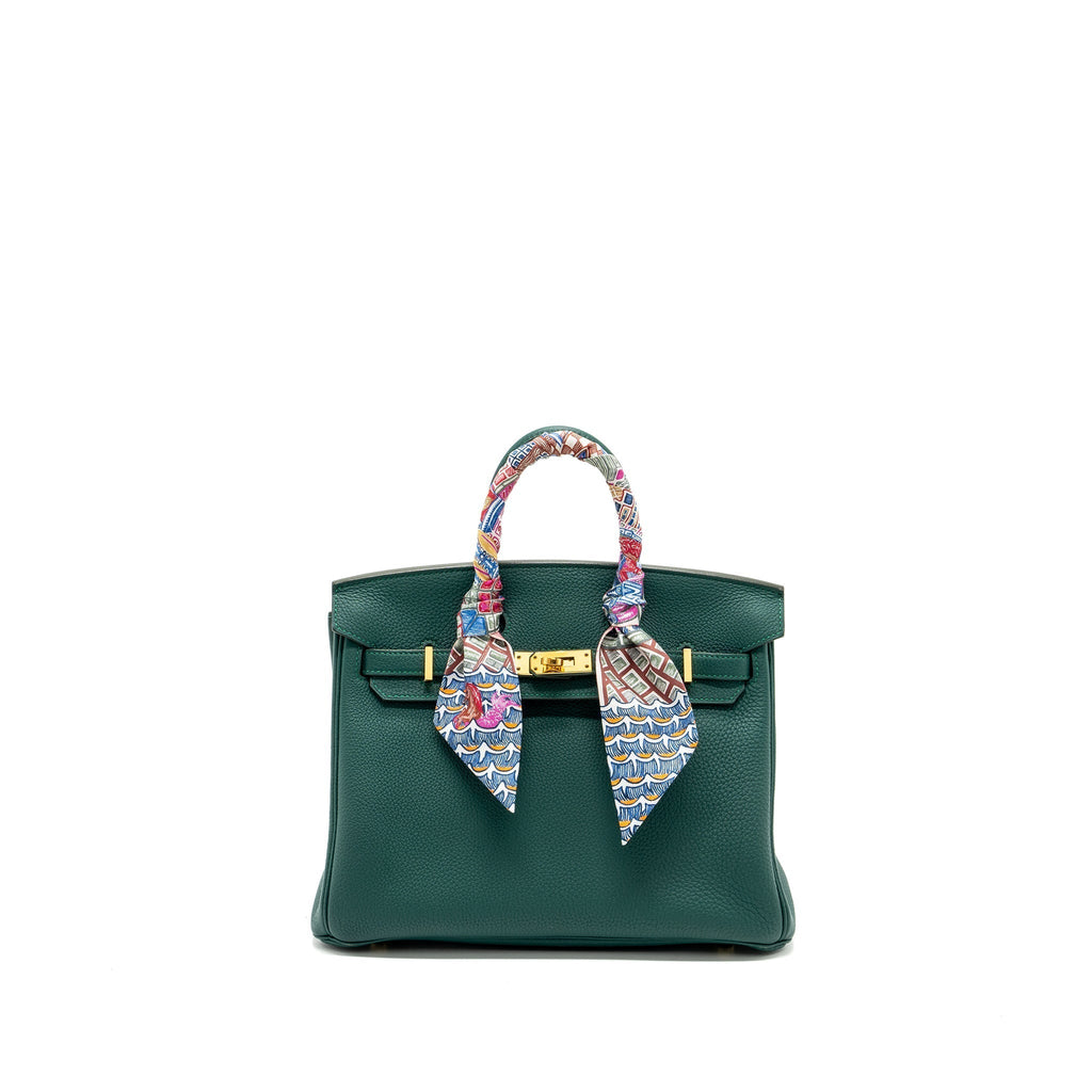HERMES BIRKIN 25 TOGO Z6 MALACHITE GHW