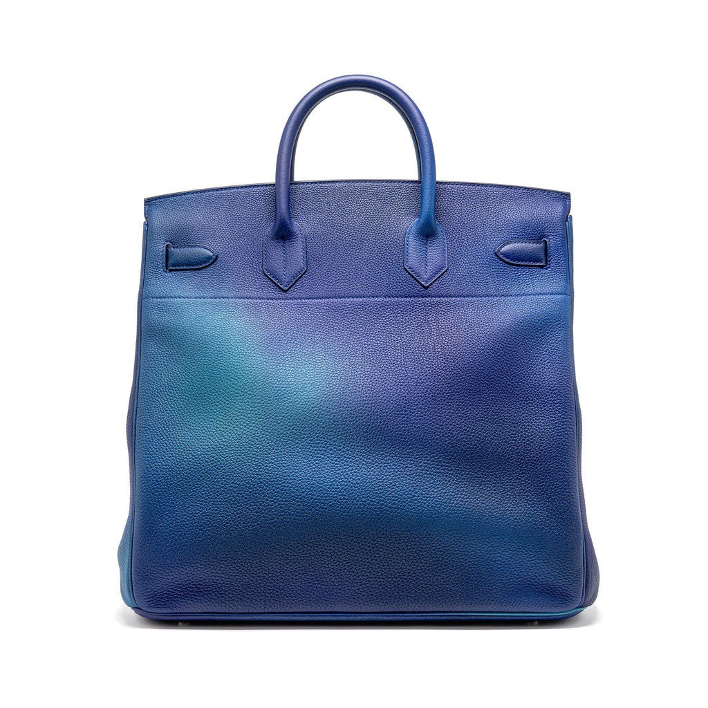 HERMES HAC BIRKIN 40 COSMOS LIMITED EDITION TOGO BLUE NUIT / VIOLET BRUSHED SHW