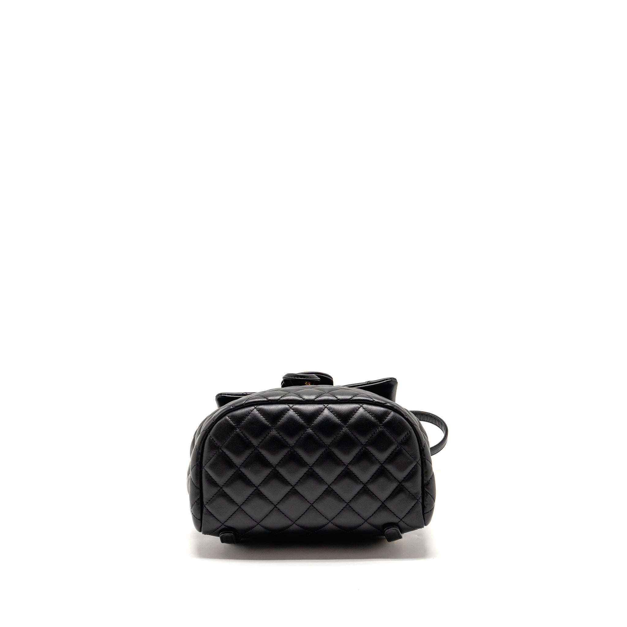 URBAN SPIRIT FLAP BACKPACK LAMBSKIN BLACK GHW