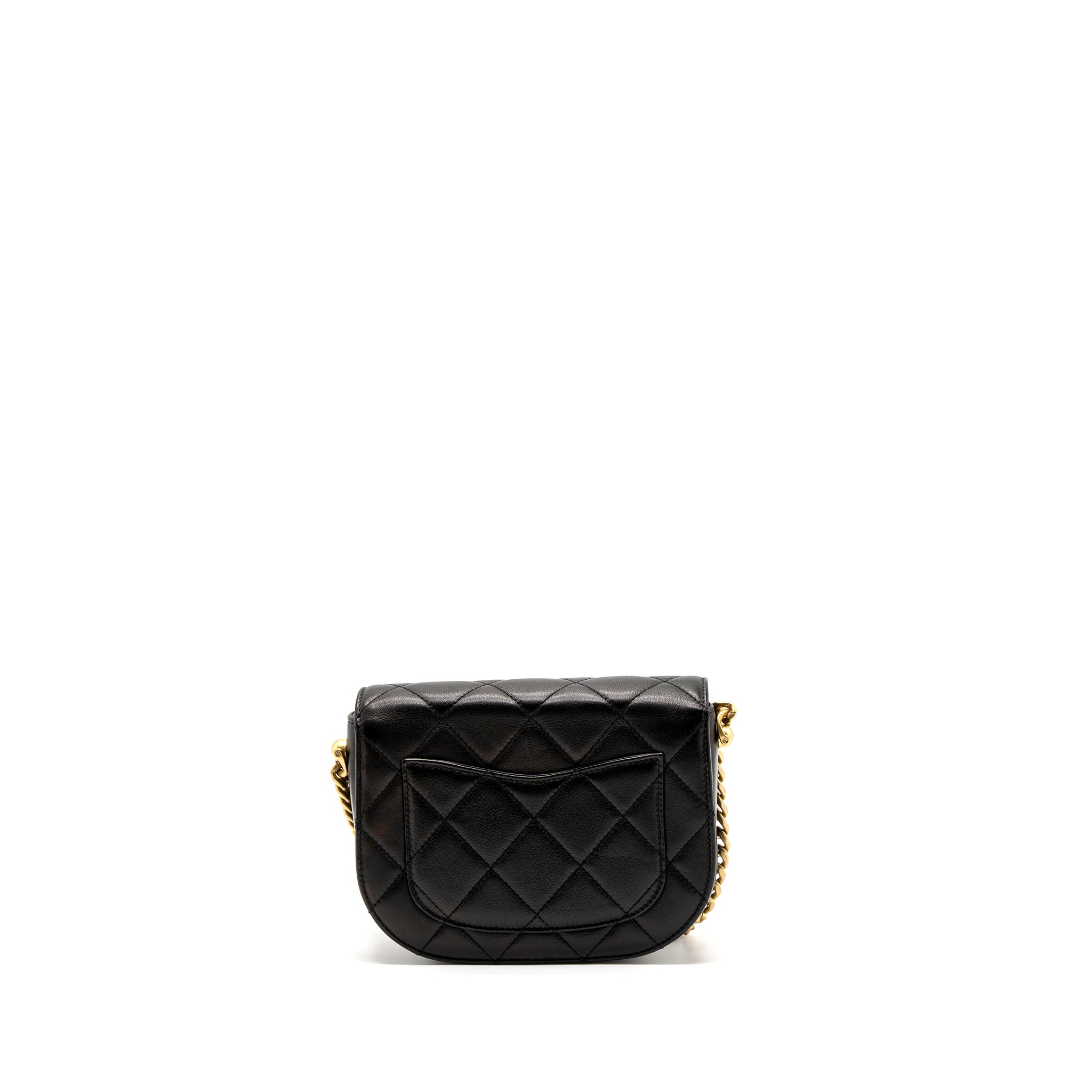 MESSENGER BAG CALFSKIN BLACK GHW