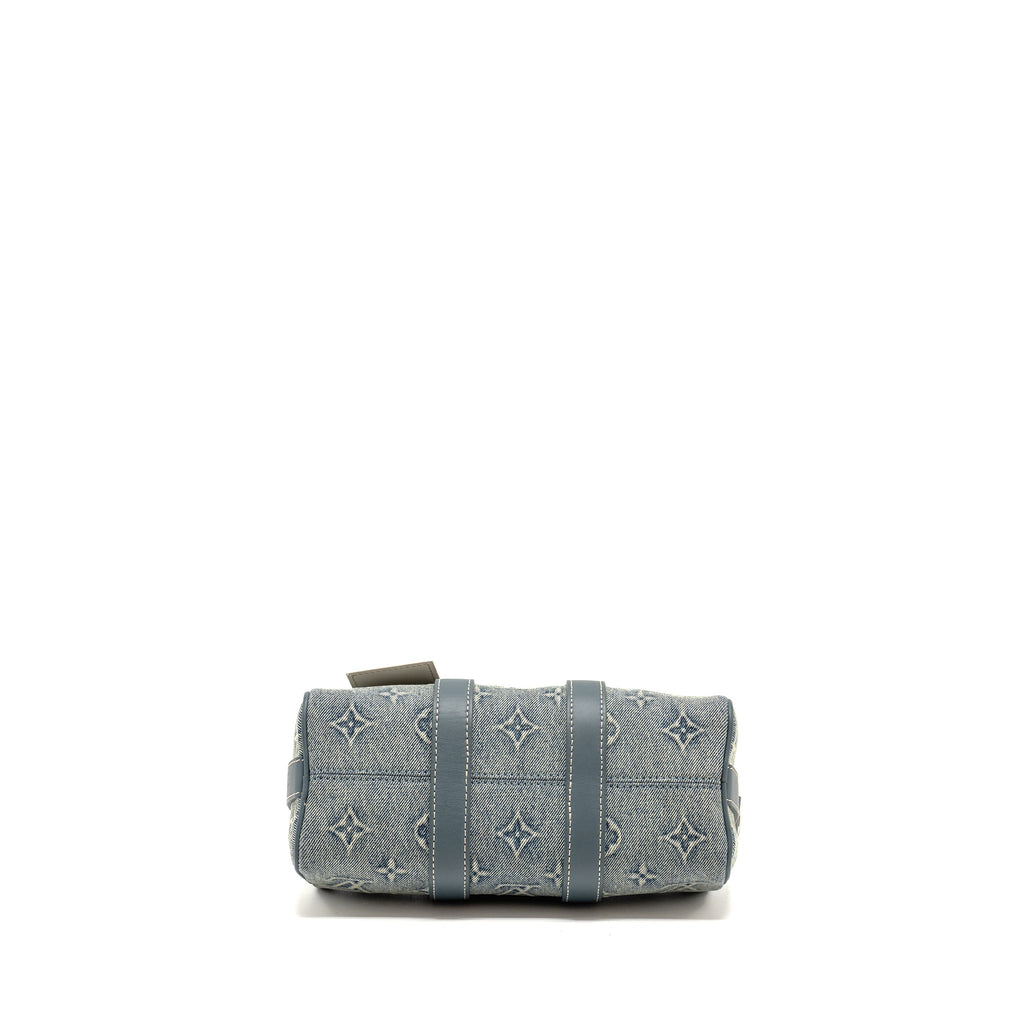 KEEPALL BANDOULIERE 25 WASHED DENIM CANVAS BLUE SHW