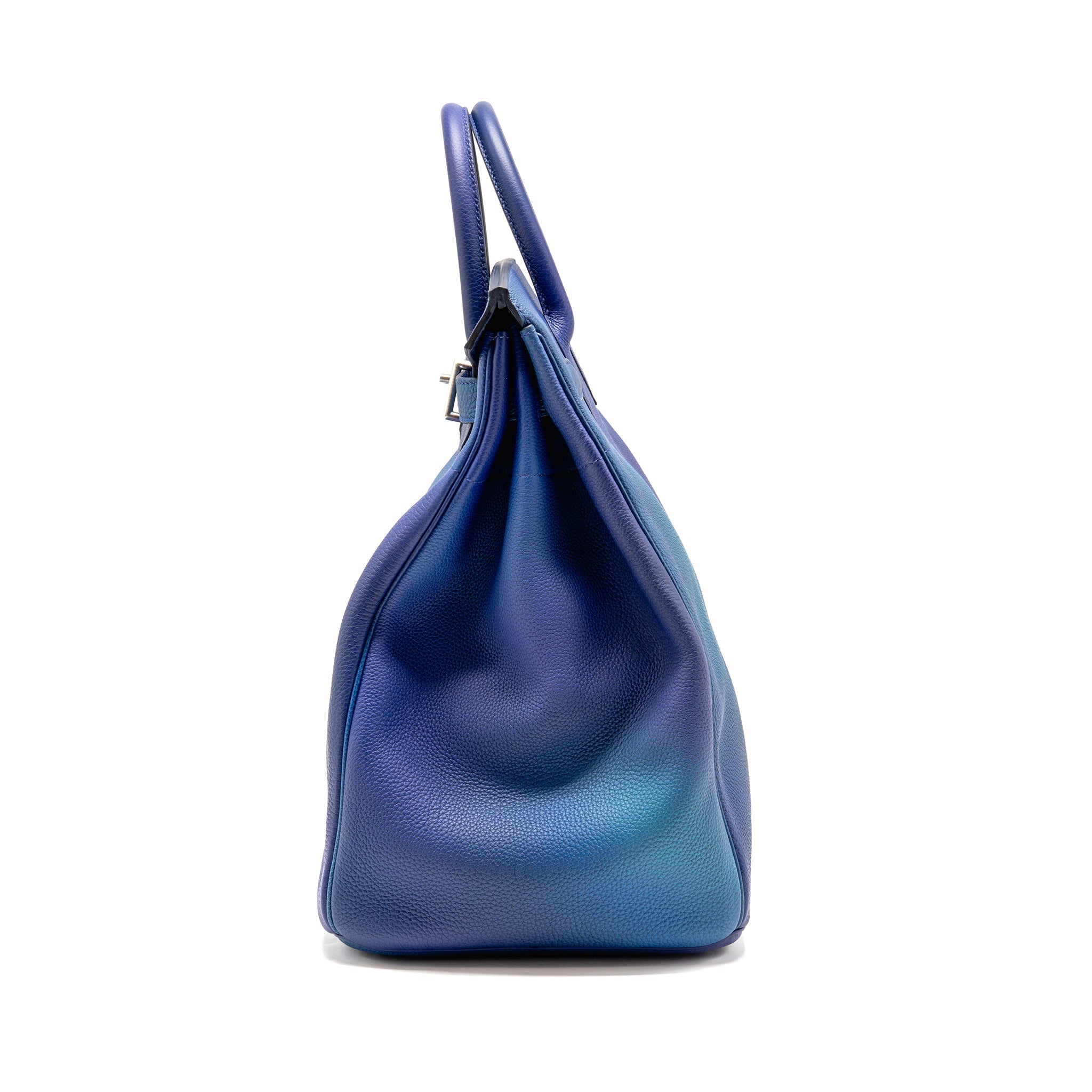 HERMES HAC BIRKIN 40 COSMOS LIMITED EDITION TOGO BLUE NUIT / VIOLET BRUSHED SHW