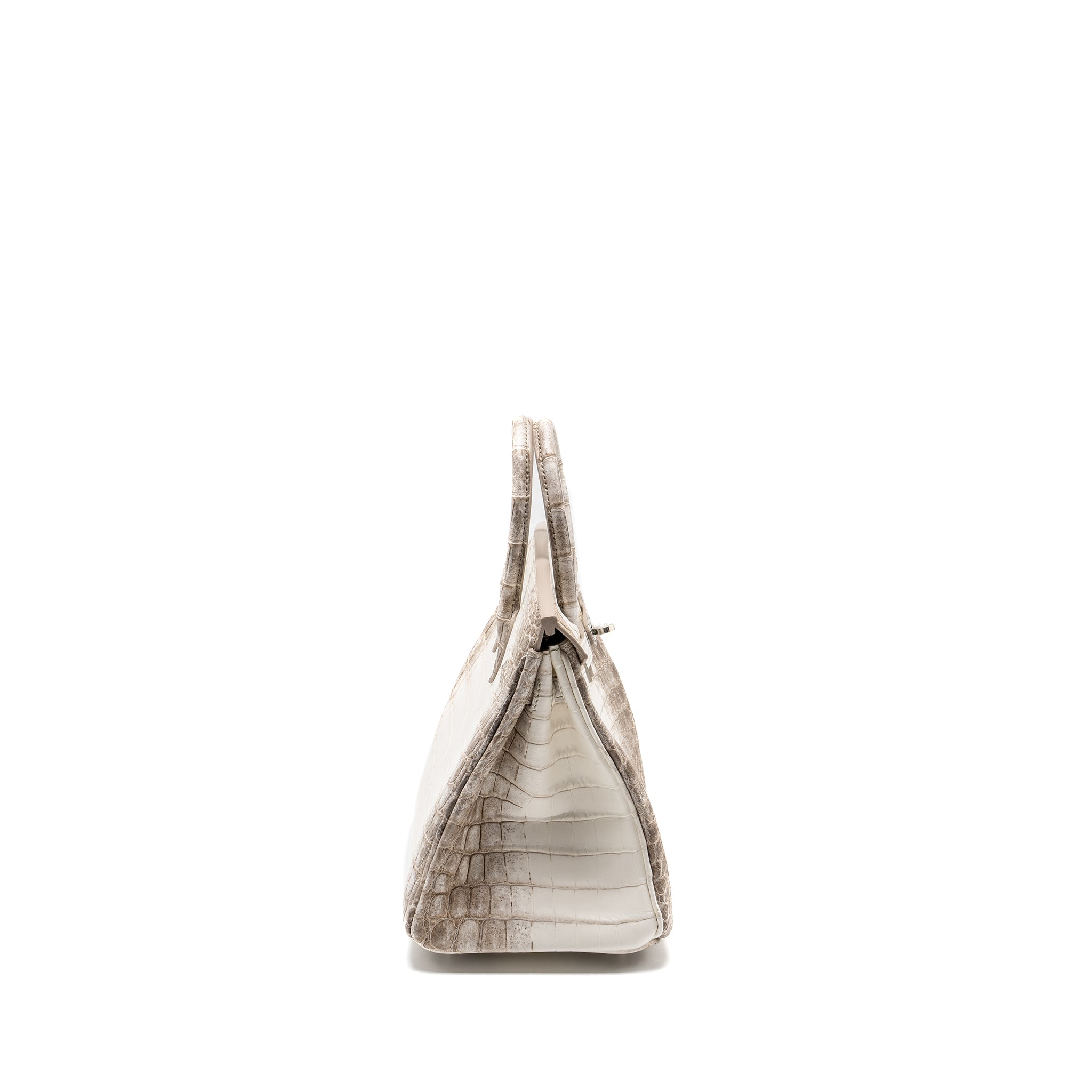 HERMES BIRKIN 25 CROCODILE NILOTICUS HIMALAYA BLANC SHW