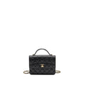 25C QUILTED CC TOP HANDLE MINI BACKPACK CAVIAR BLACK LGHW (MICROCHIP)
