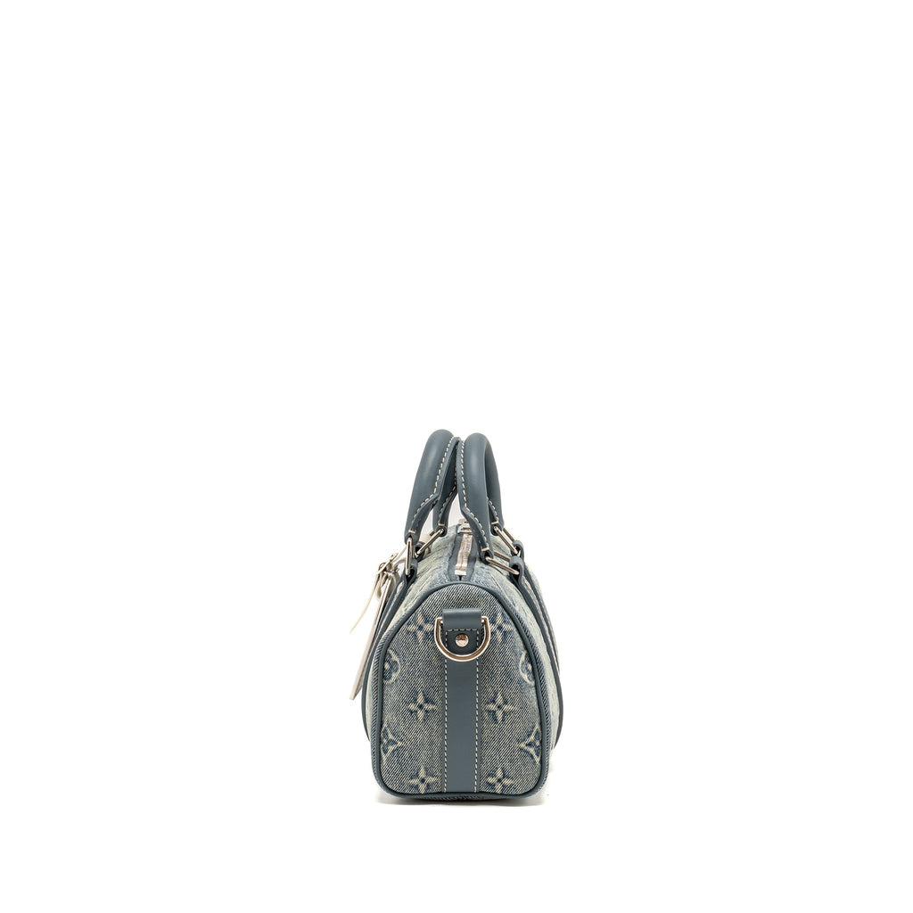 KEEPALL BANDOULIERE 25 WASHED DENIM CANVAS BLUE SHW